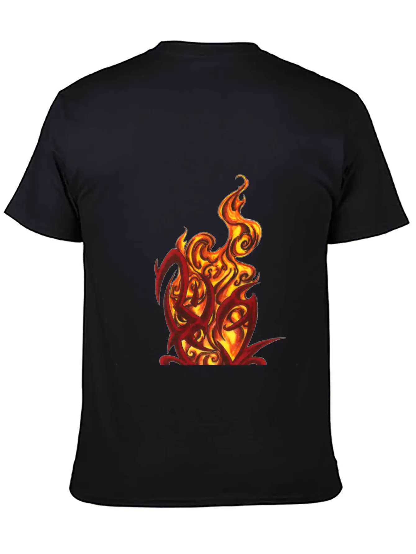 Tribal Heart With Flames Modern Fit Casual T-Shirt ��� Clean And Versatile Design