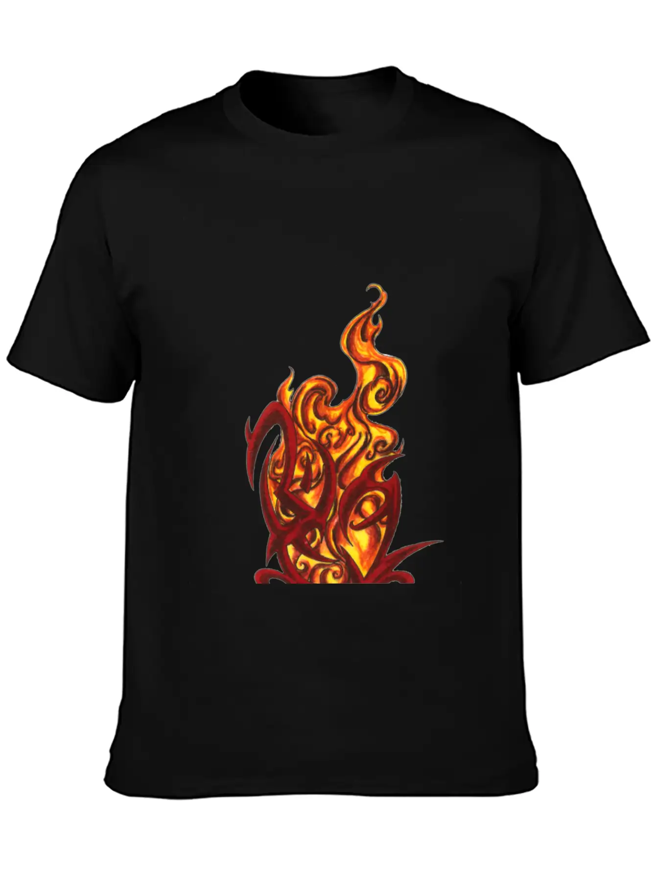 Tribal Heart With Flames Modern Fit Casual T-Shirt ��� Clean And Versatile Design