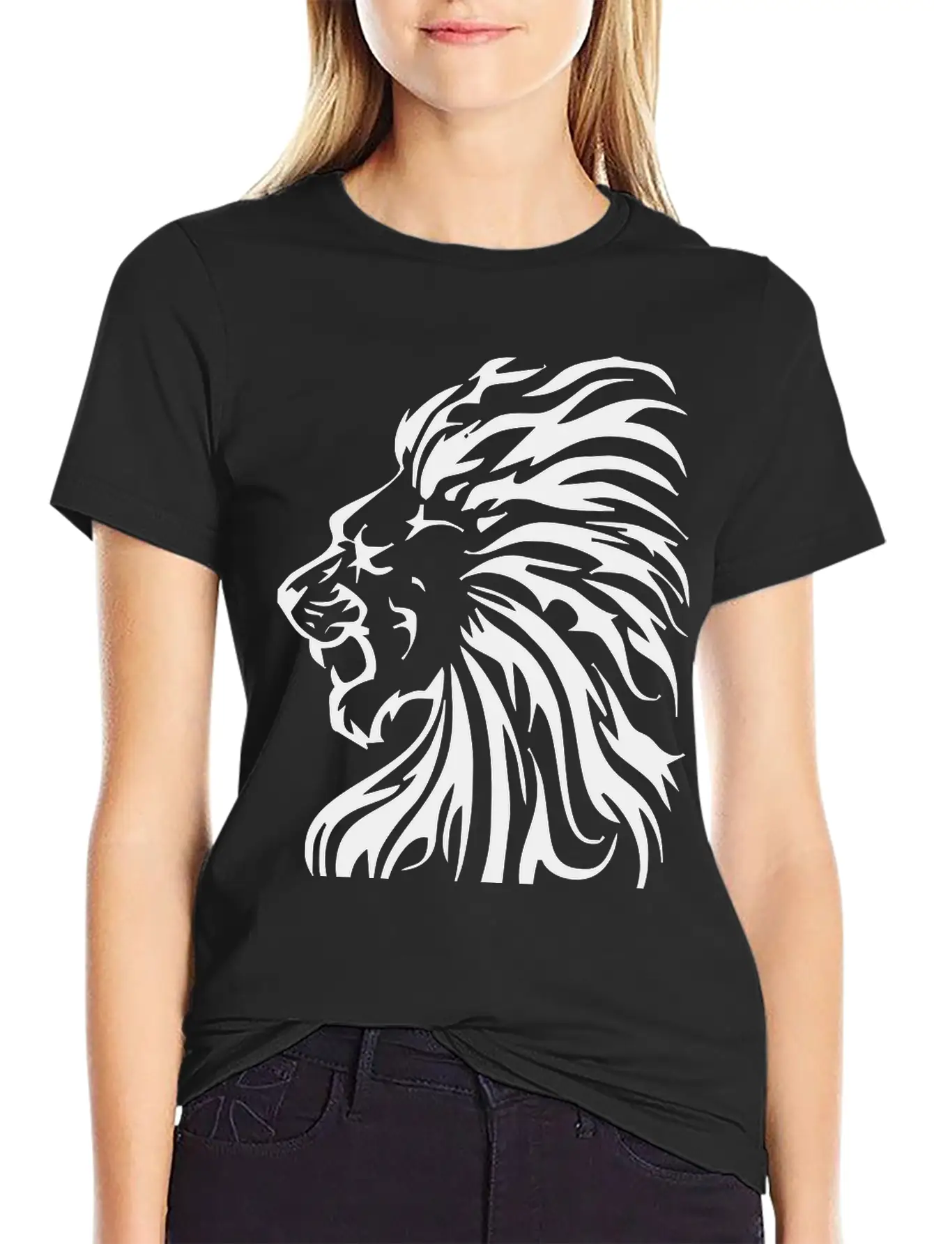 Tribal Lion Classic Fit Graphic Tee For Daily Comfort – Unisex Cotton Shirt