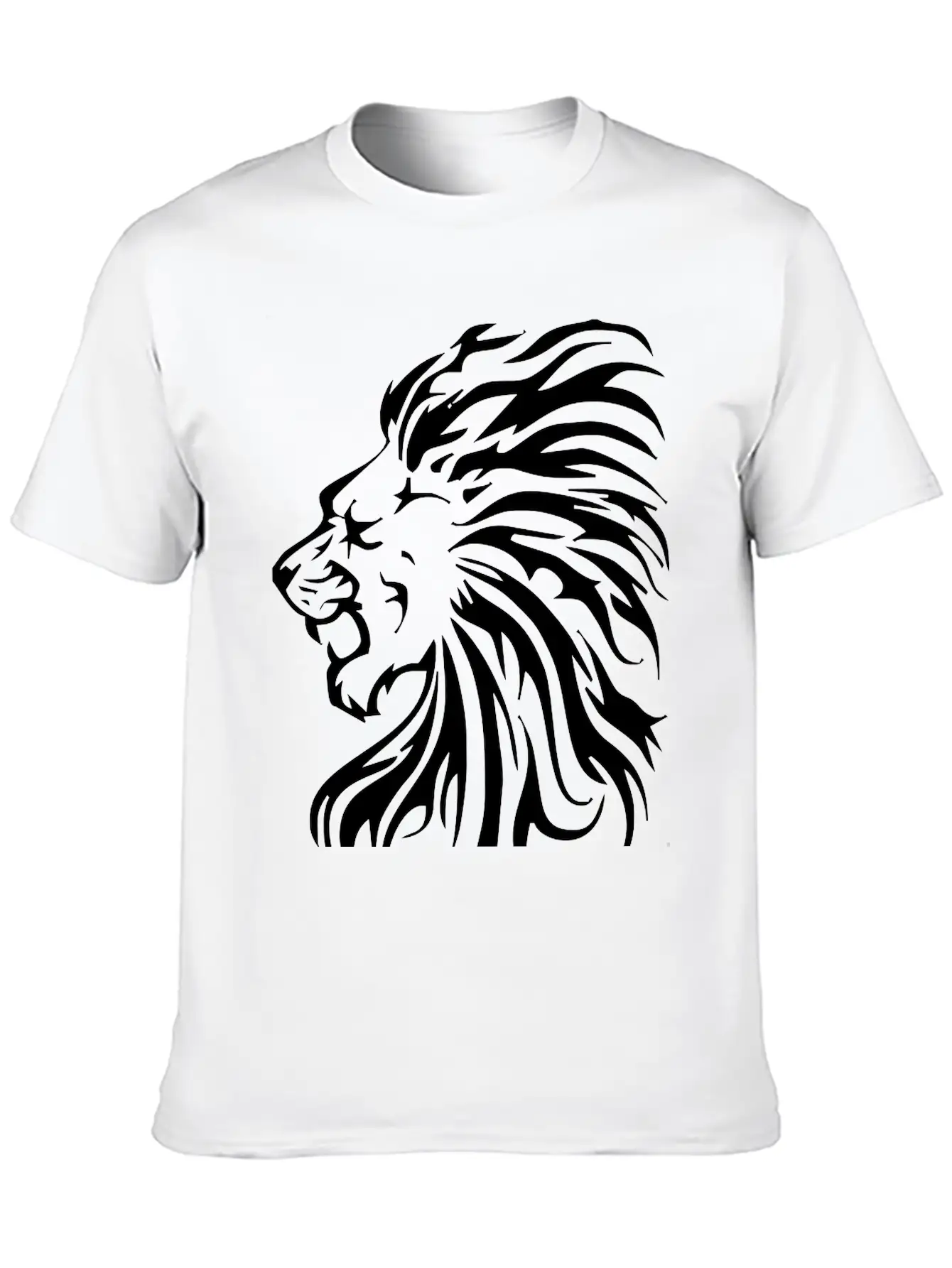 Tribal Lion Classic Fit Graphic Tee For Daily Comfort – Unisex Cotton Shirt