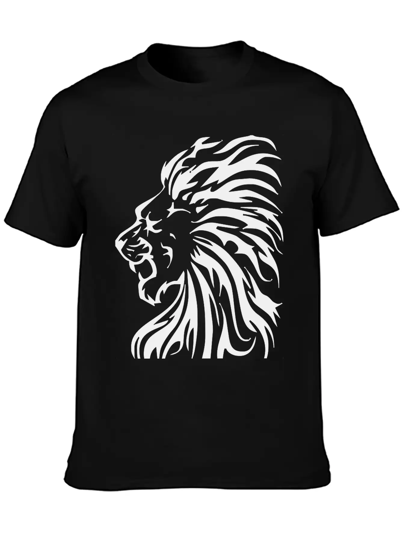 Tribal Lion Classic Fit Graphic Tee For Daily Comfort – Unisex Cotton Shirt