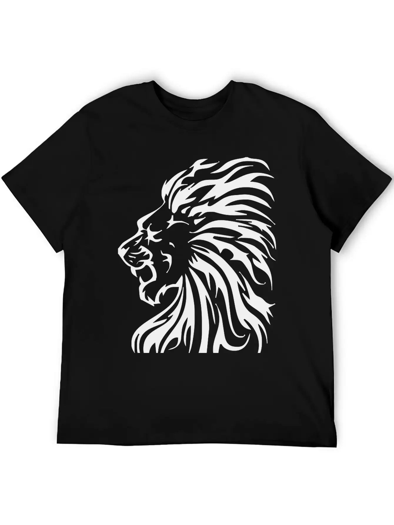 Tribal Lion Classic Fit Graphic Tee For Daily Comfort – Unisex Cotton Shirt