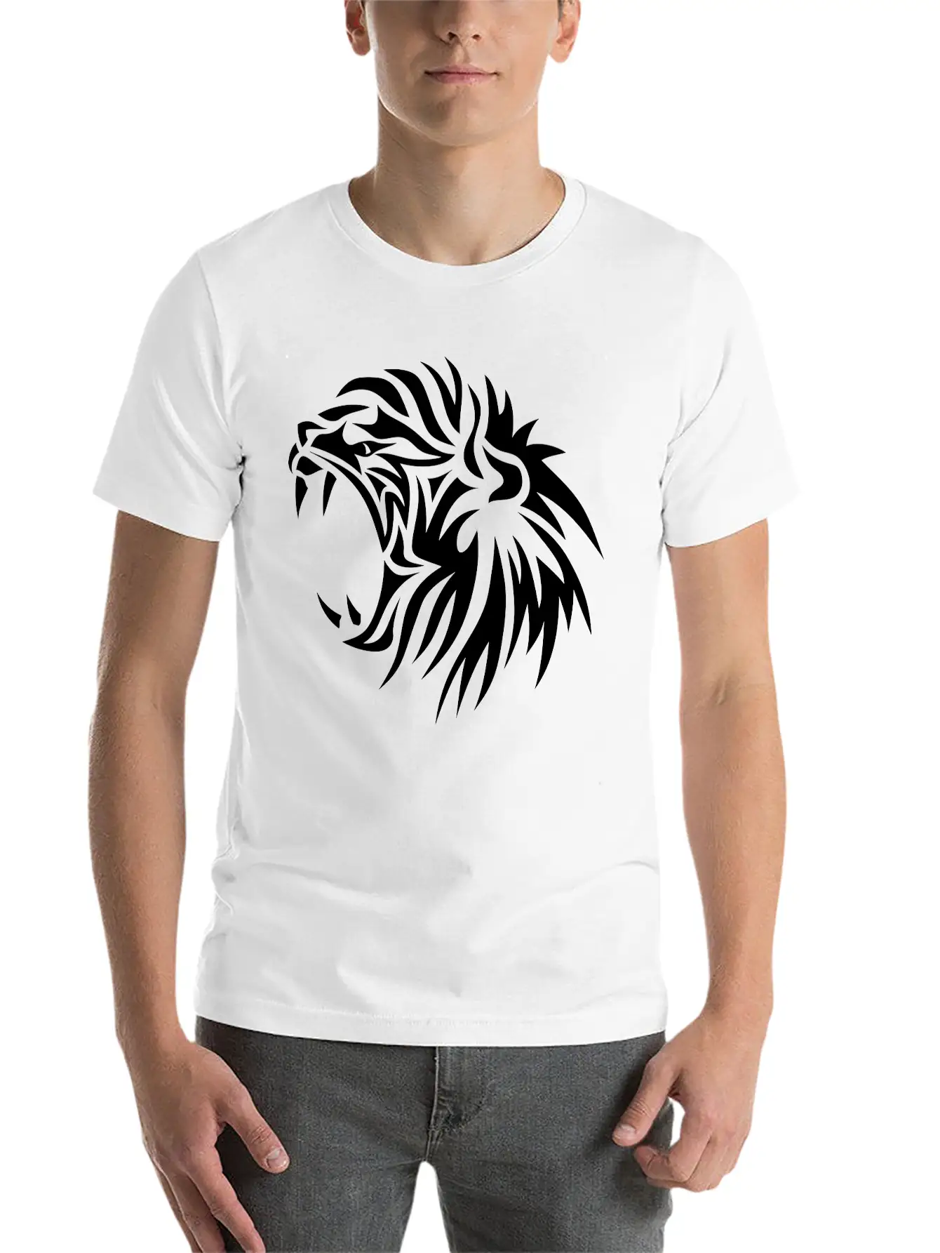 Tribal Lion King Jungle Lowe 4022 Unisex Casual T-Shirt – Clean Design For Daily Comfort
