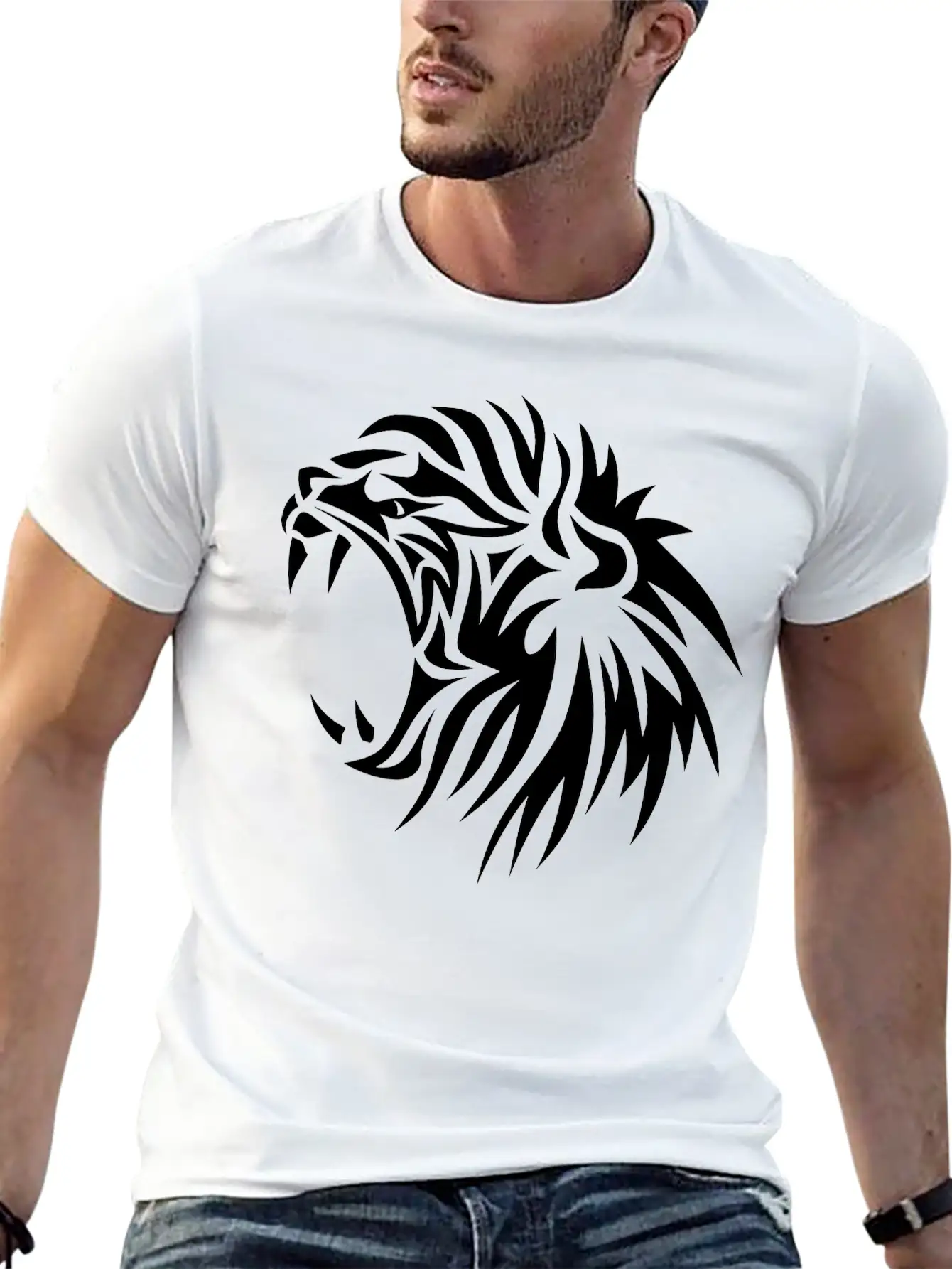 Tribal Lion King Jungle Lowe 4022 Unisex Casual T-Shirt – Clean Design For Daily Comfort