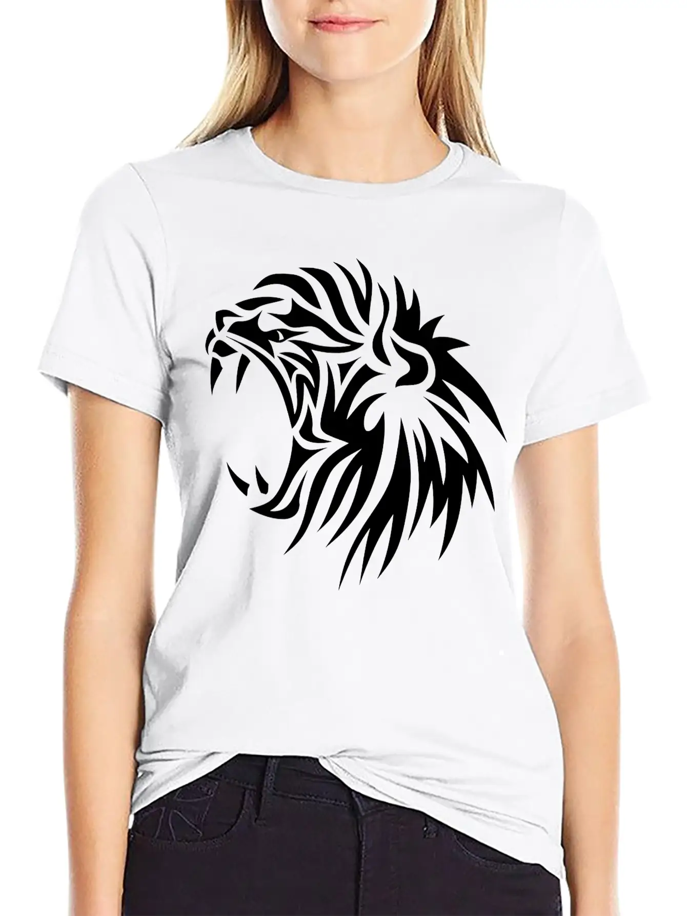 Tribal Lion King Jungle Lowe 4022 Unisex Casual T-Shirt – Clean Design For Daily Comfort