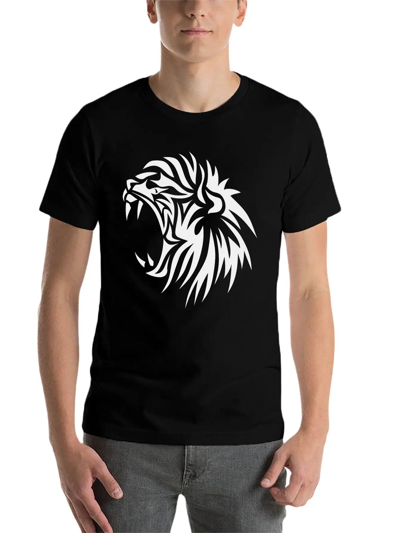 Tribal Lion King Jungle Lowe 4022 Unisex Casual T-Shirt – Clean Design For Daily Comfort