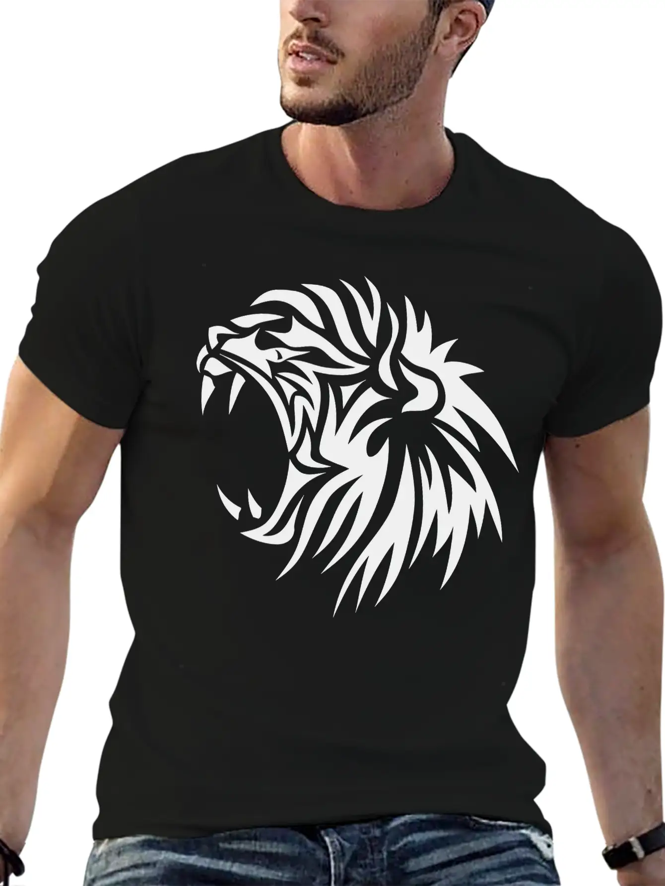 Tribal Lion King Jungle Lowe 4022 Unisex Casual T-Shirt – Clean Design For Daily Comfort