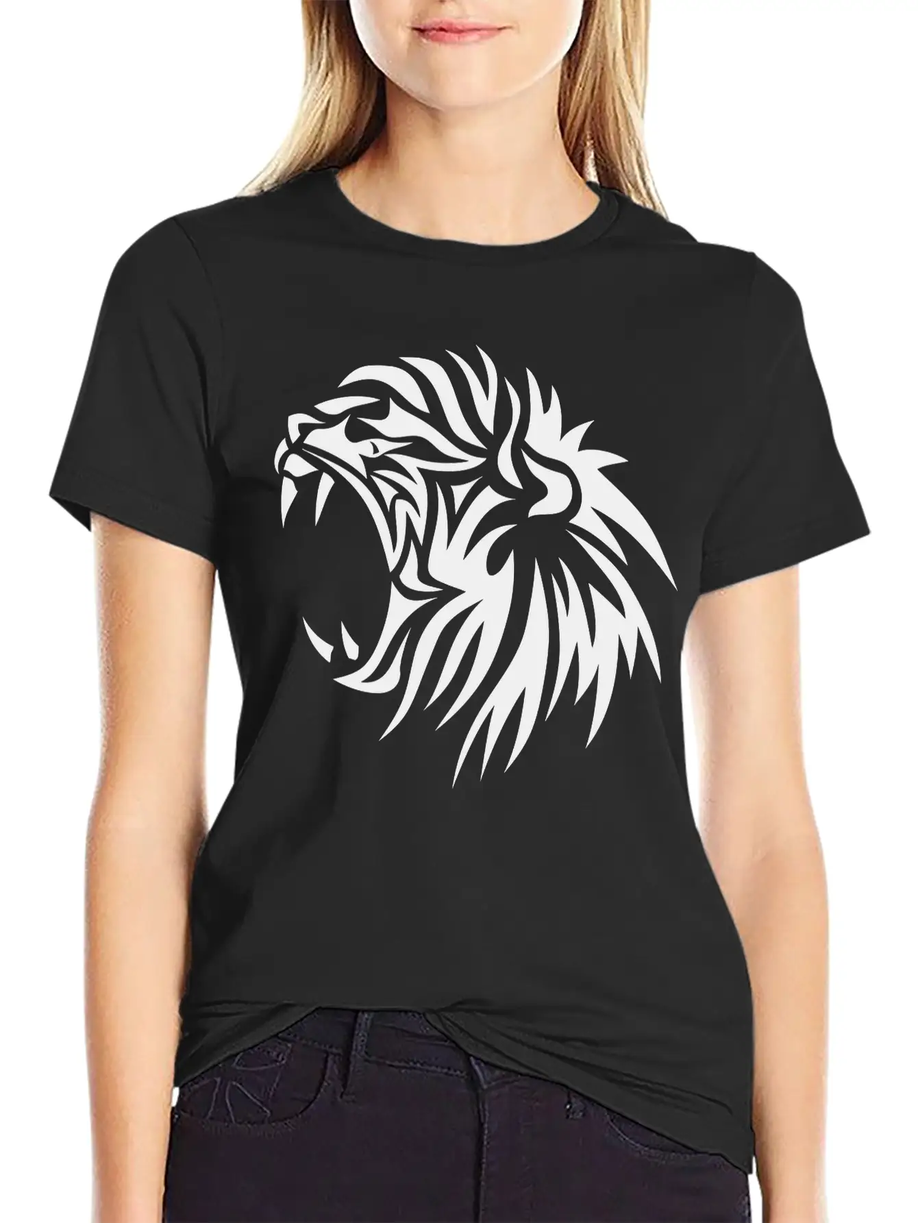 Tribal Lion King Jungle Lowe 4022 Unisex Casual T-Shirt – Clean Design For Daily Comfort