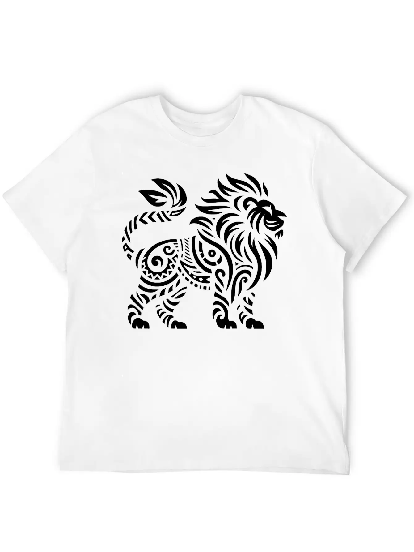 Tribal Lion Unisex Casual T-Shirt – Clean Design For Daily Comfort