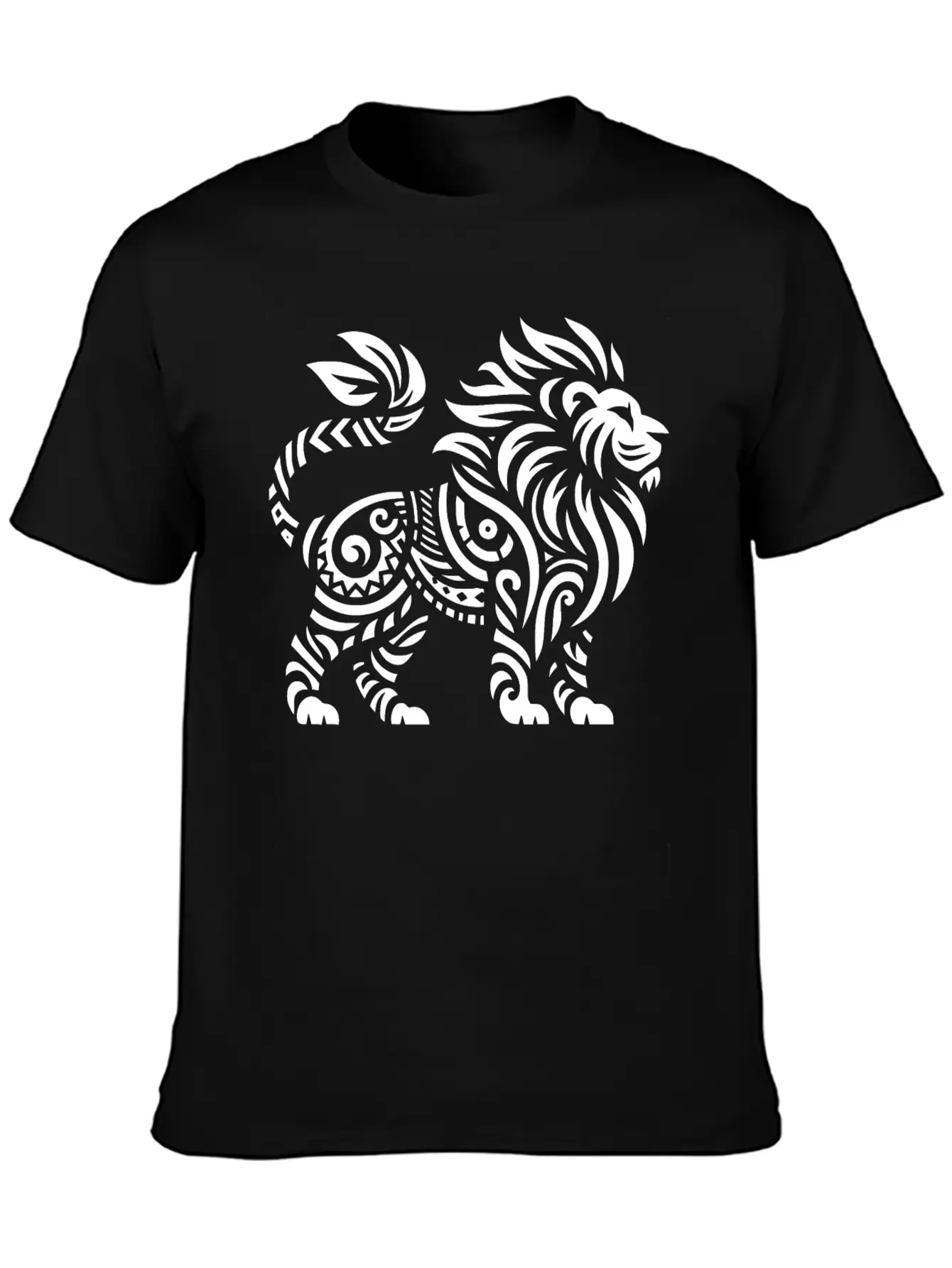 Tribal Lion Unisex Casual T-Shirt – Clean Design For Daily Comfort