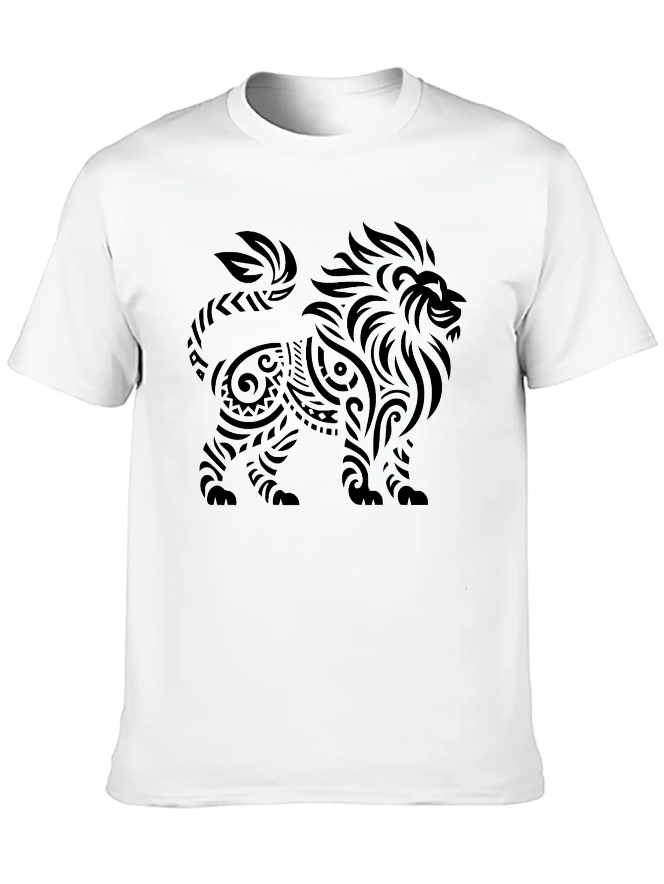 Tribal Lion Unisex Casual T-Shirt – Clean Design For Daily Comfort