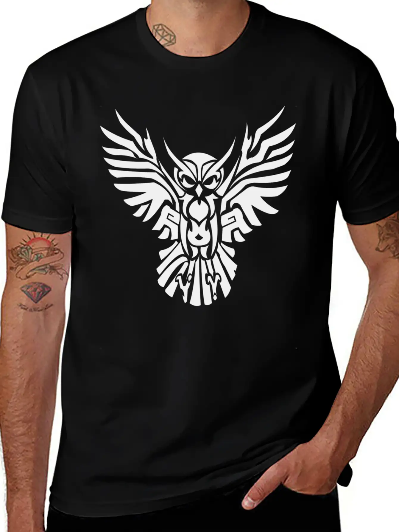 Tribal Owl Relaxed Everyday Tee – Lightweight And Durable Cotton