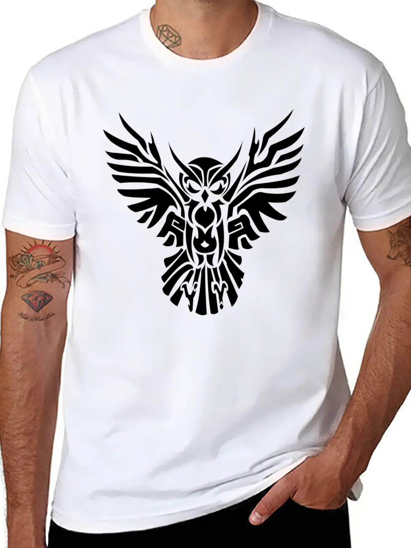 Tribal Owl Relaxed Everyday Tee – Lightweight And Durable Cotton