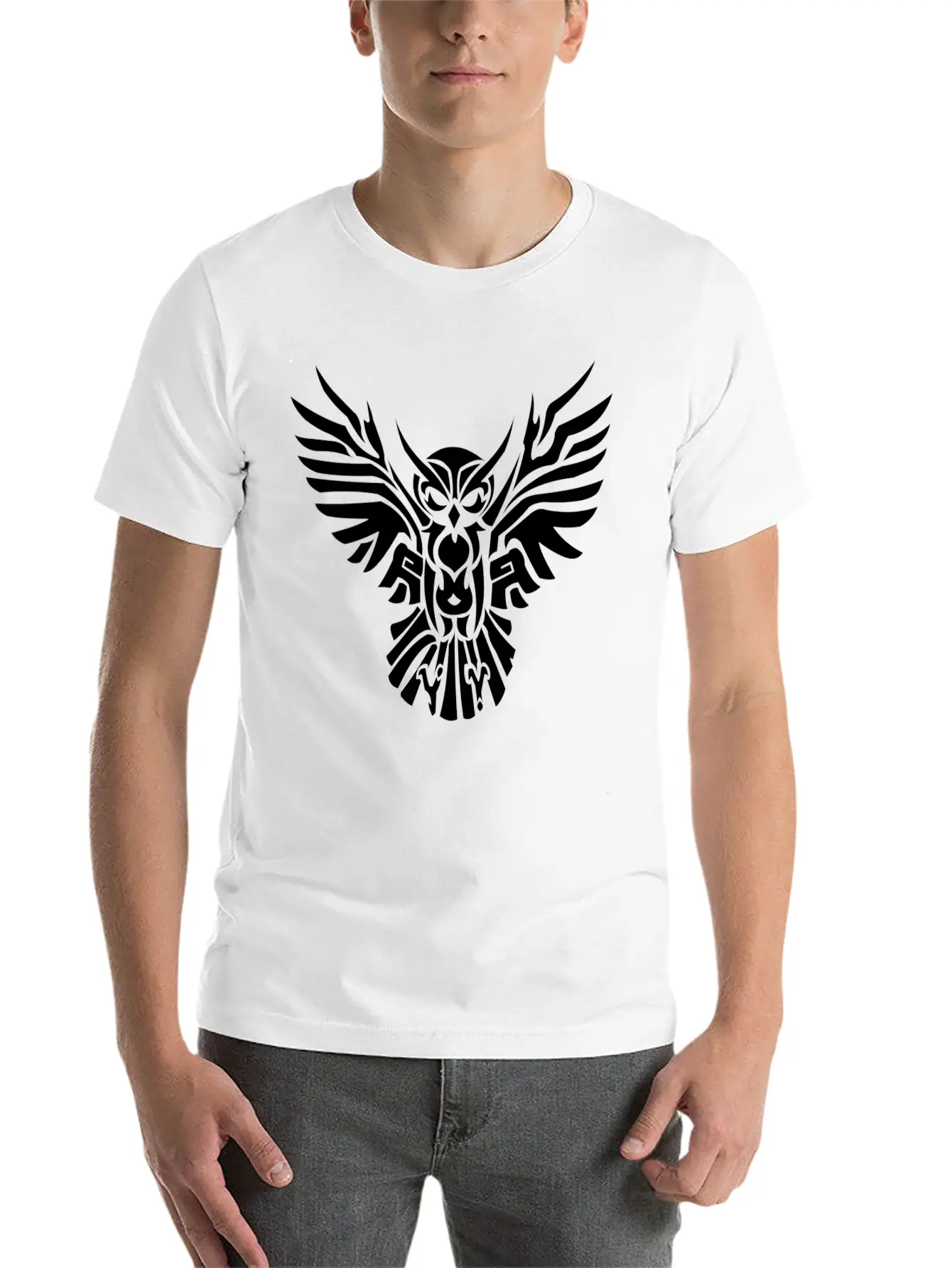 Tribal Owl Relaxed Everyday Tee – Lightweight And Durable Cotton