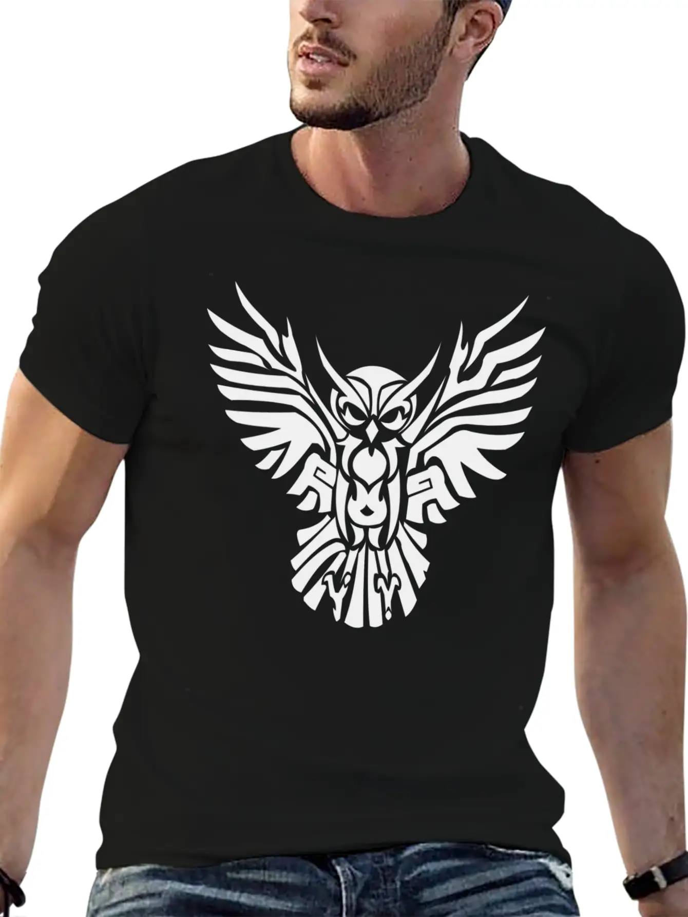 Tribal Owl Relaxed Everyday Tee – Lightweight And Durable Cotton