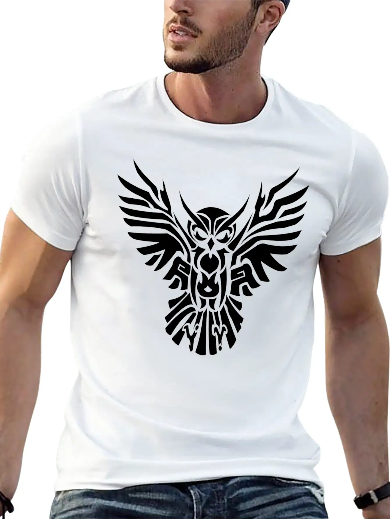 Tribal Owl Relaxed Everyday Tee – Lightweight And Durable Cotton