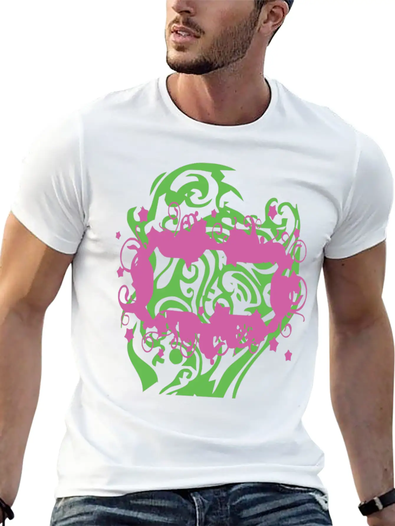 Tribal Shapes Classic Fit Graphic Tee For Daily Comfort – Unisex Cotton Shirt