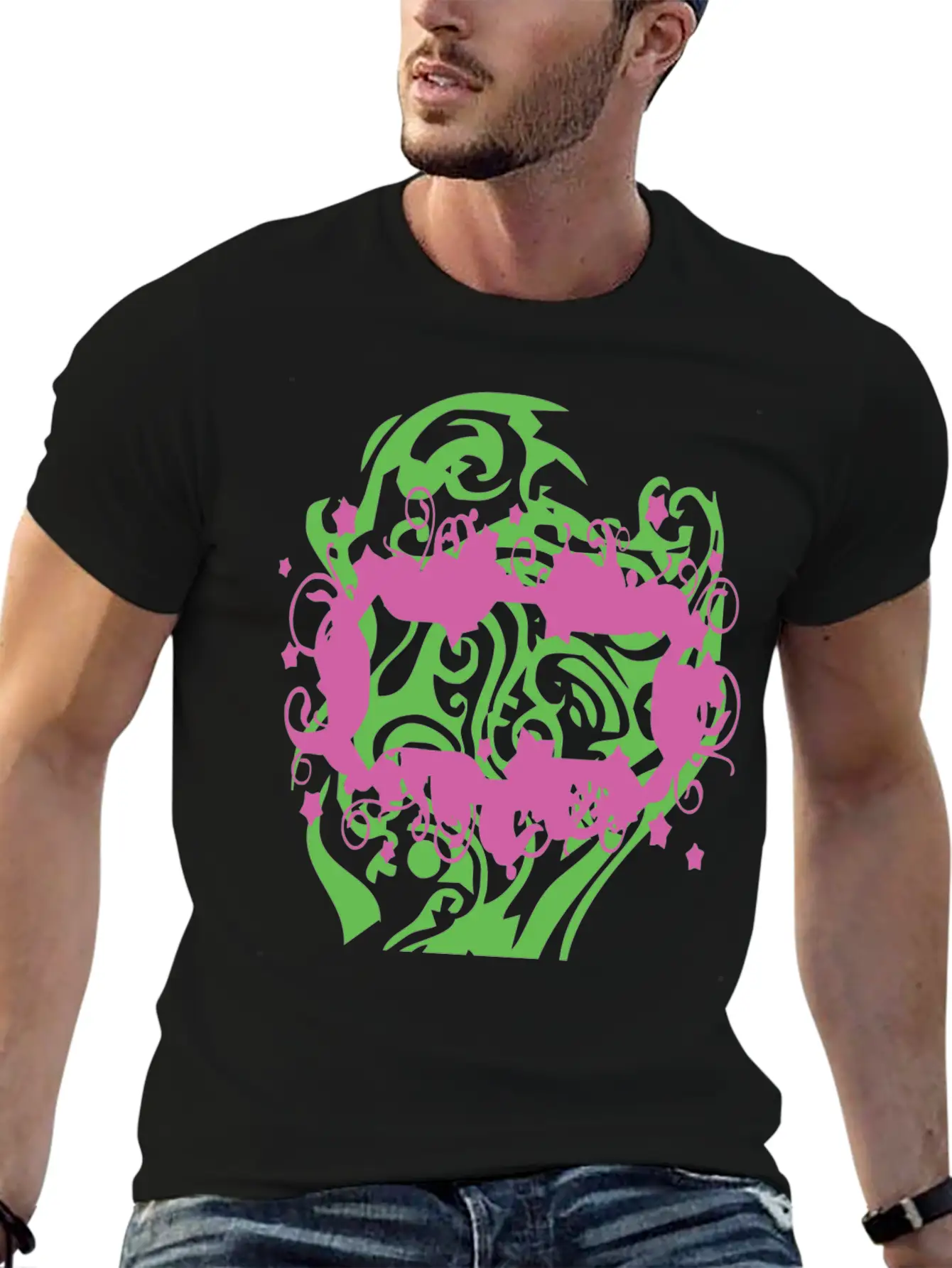 Tribal Shapes Classic Fit Graphic Tee For Daily Comfort – Unisex Cotton Shirt