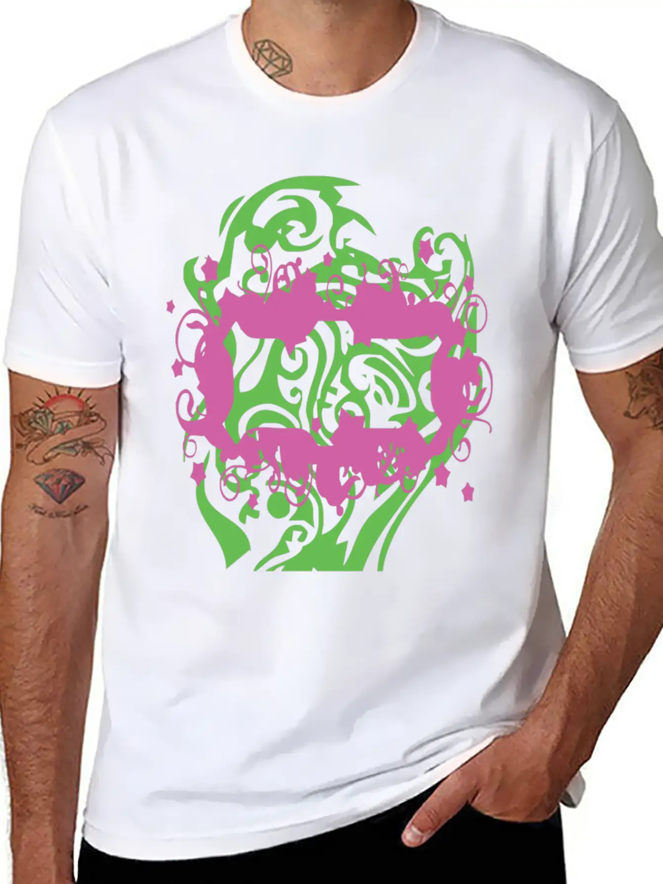 Tribal Shapes Classic Fit Graphic Tee For Daily Comfort – Unisex Cotton Shirt