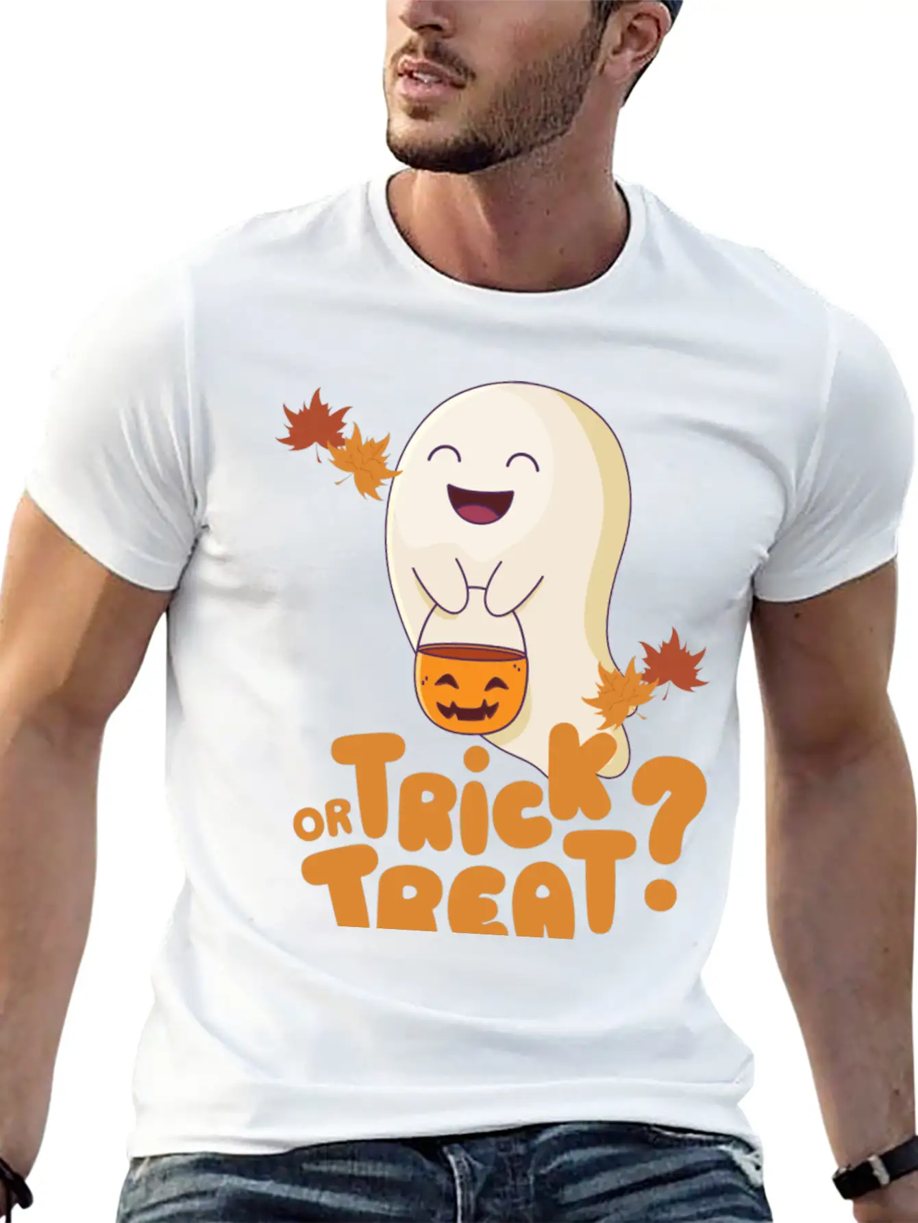 Trick Or Treat Autumn Modern Fit Casual T-Shirt ��� Clean And Versatile Design