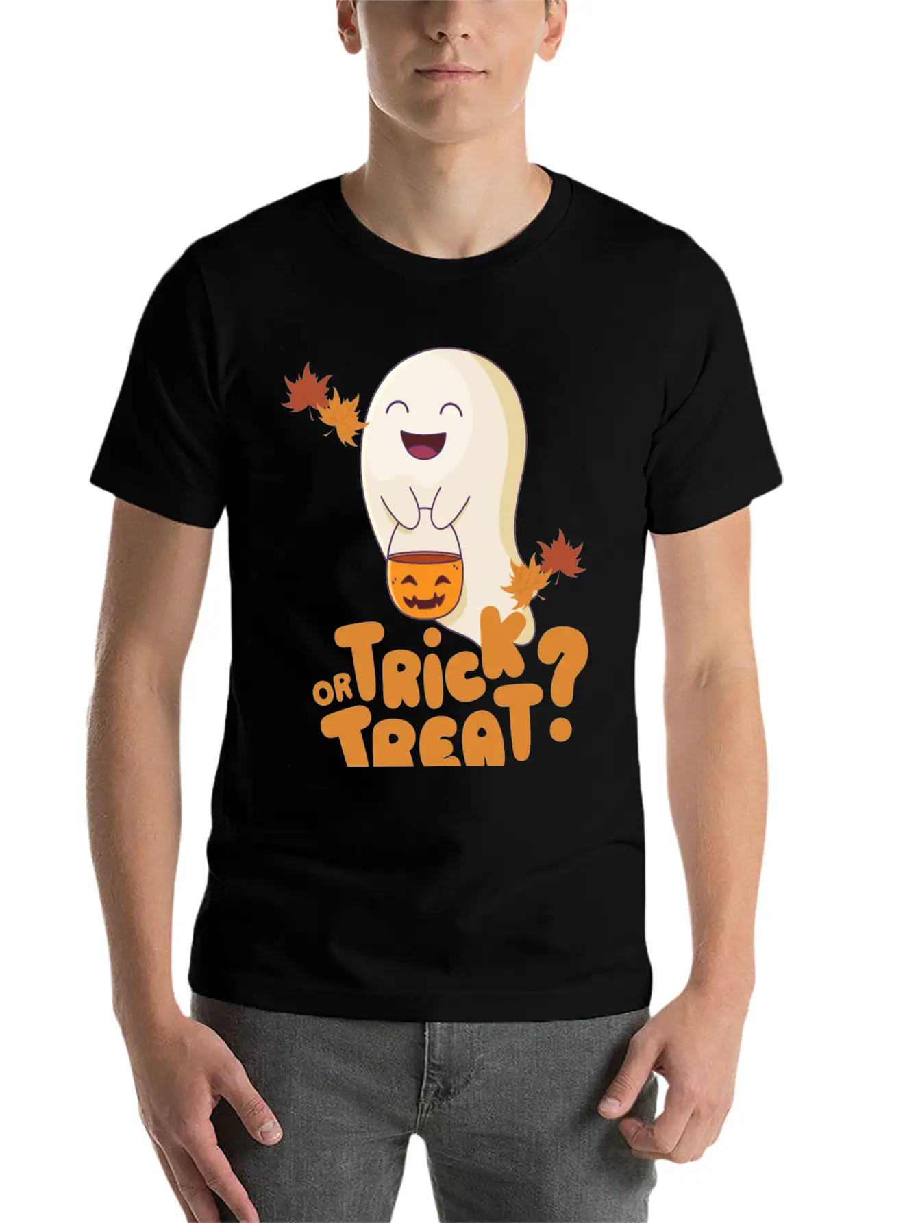 Trick Or Treat Autumn Modern Fit Casual T-Shirt ��� Clean And Versatile Design