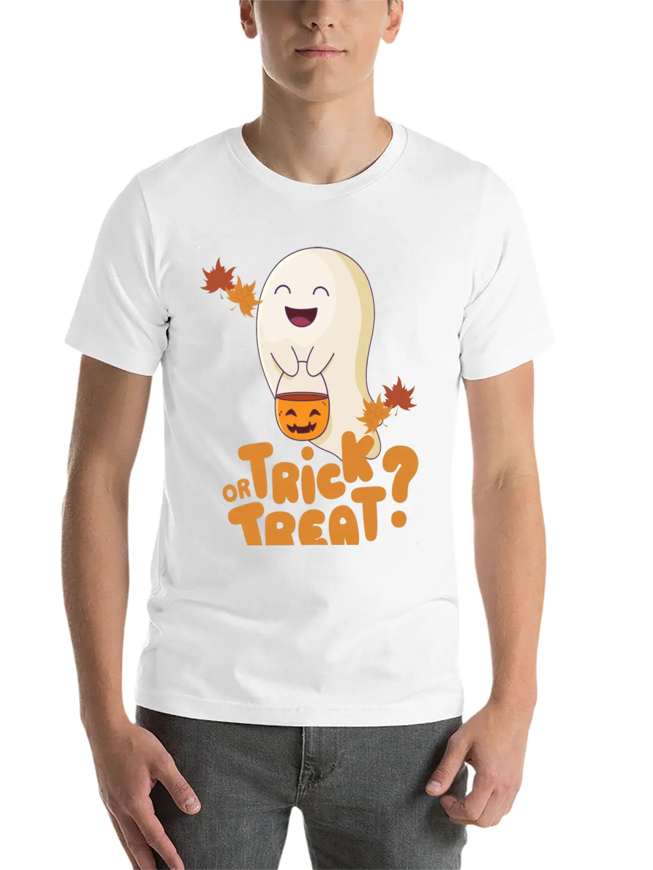 Trick Or Treat Autumn Modern Fit Casual T-Shirt ��� Clean And Versatile Design