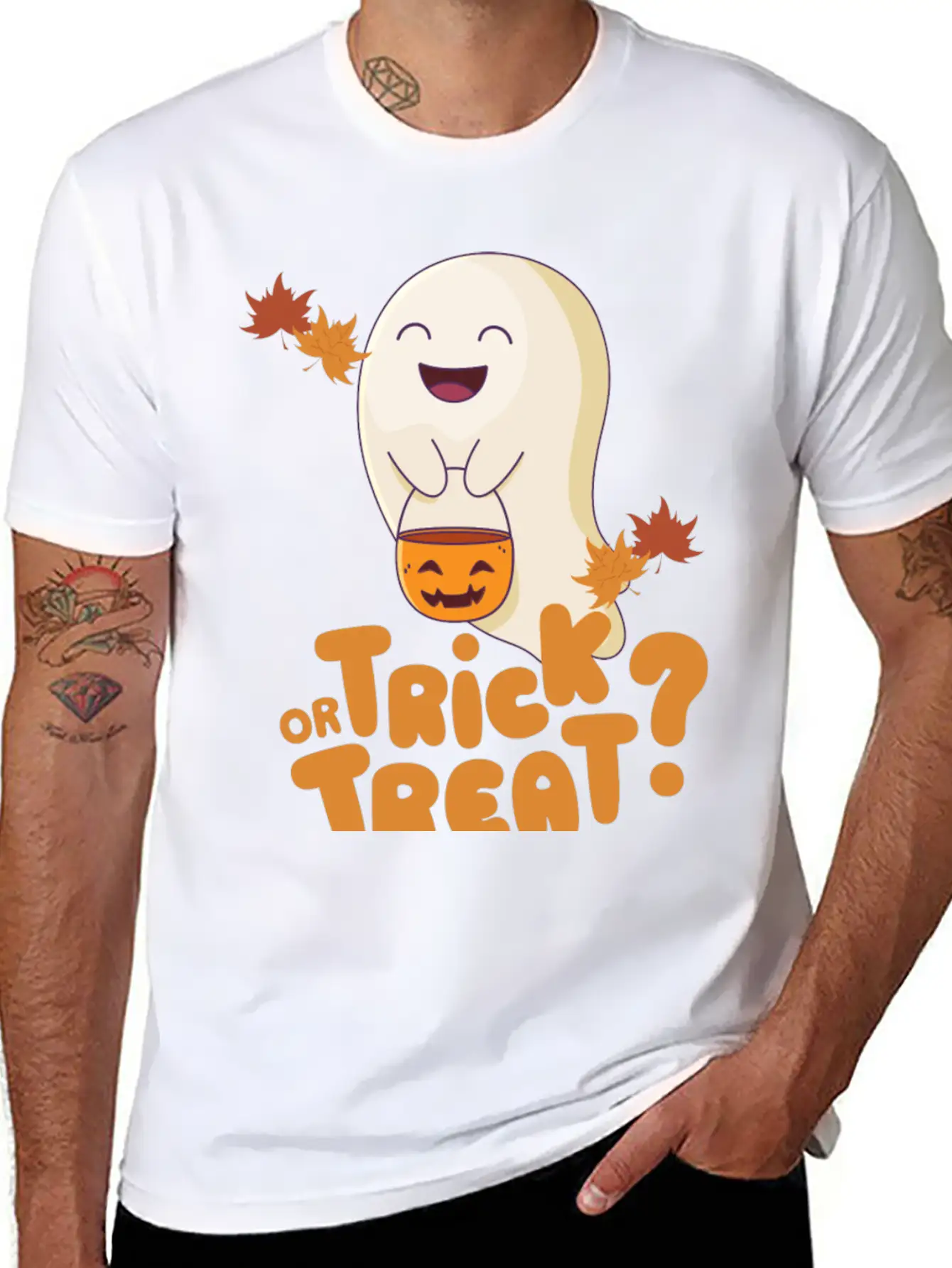 Trick Or Treat Autumn Modern Fit Casual T-Shirt ��� Clean And Versatile Design