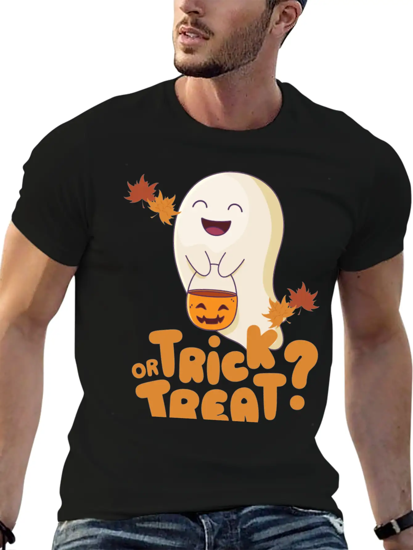 Trick Or Treat Autumn Modern Fit Casual T-Shirt ��� Clean And Versatile Design