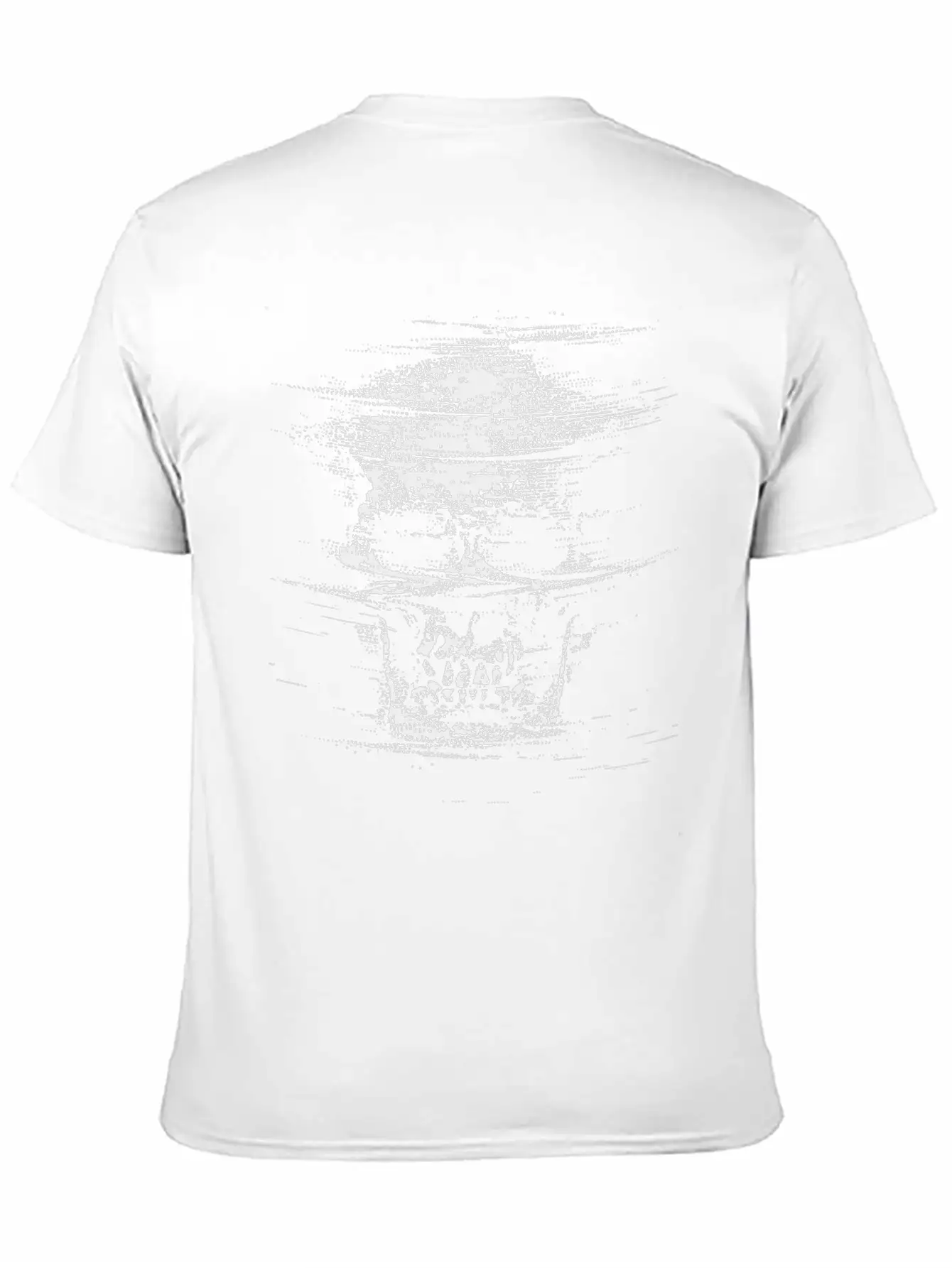 Tricked Death: Glitch Mode Skull Design Unisex Casual T-Shirt – Clean Design For Daily Comfort