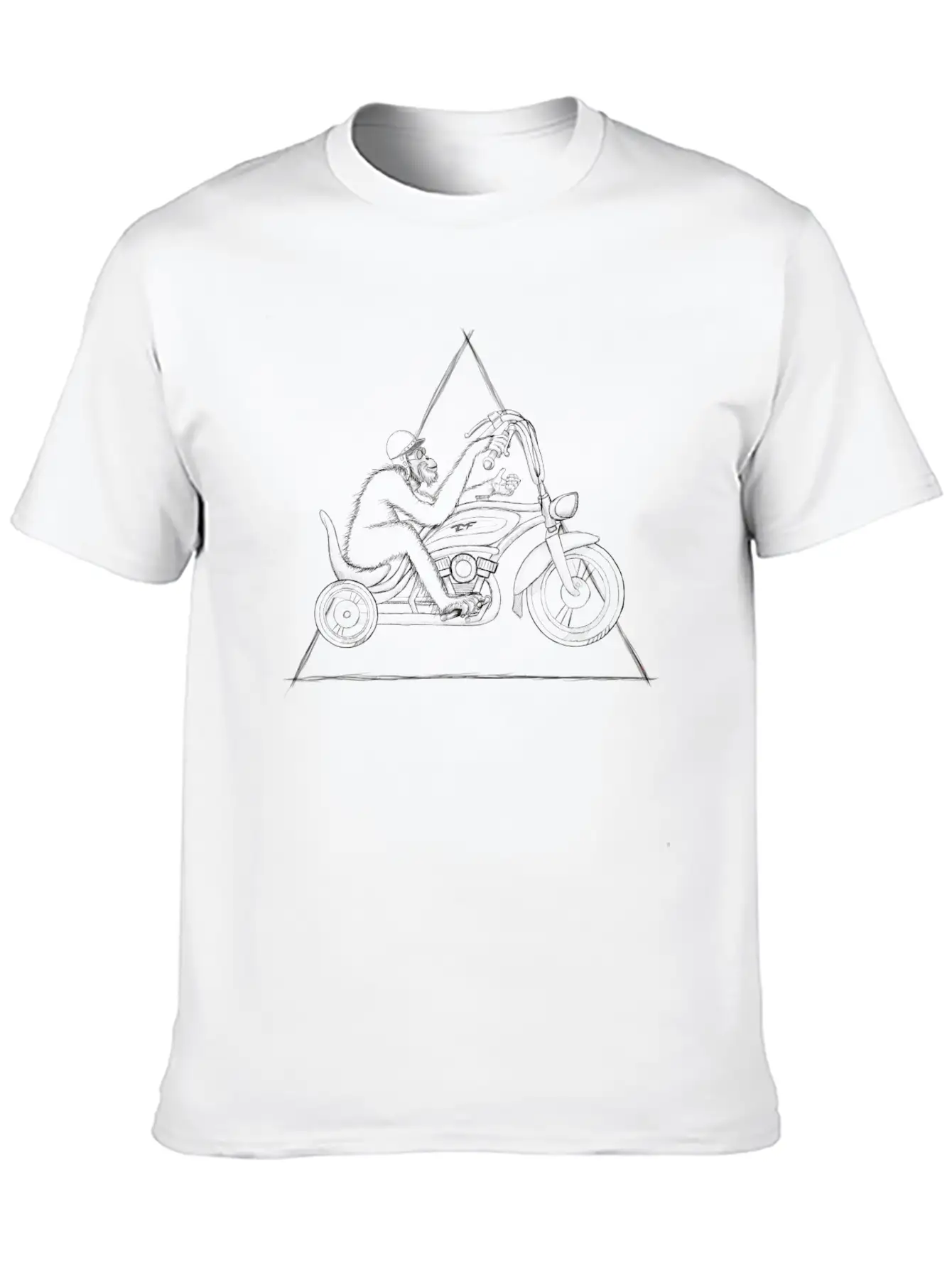 Trike Triangle Orangutan Ape Rocker - DIGITAL Unisex Casual T-Shirt – Clean Design For Daily Comfort
