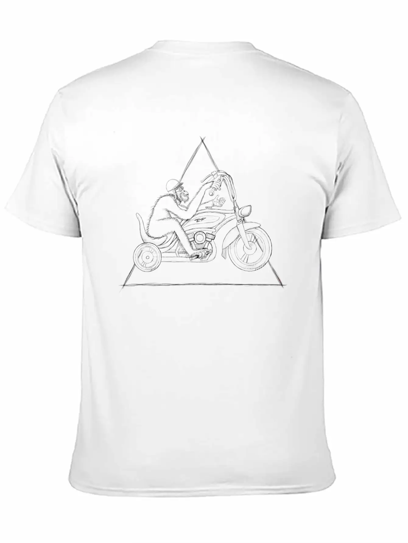 Trike Triangle Orangutan Ape Rocker - DIGITAL Unisex Casual T-Shirt – Clean Design For Daily Comfort