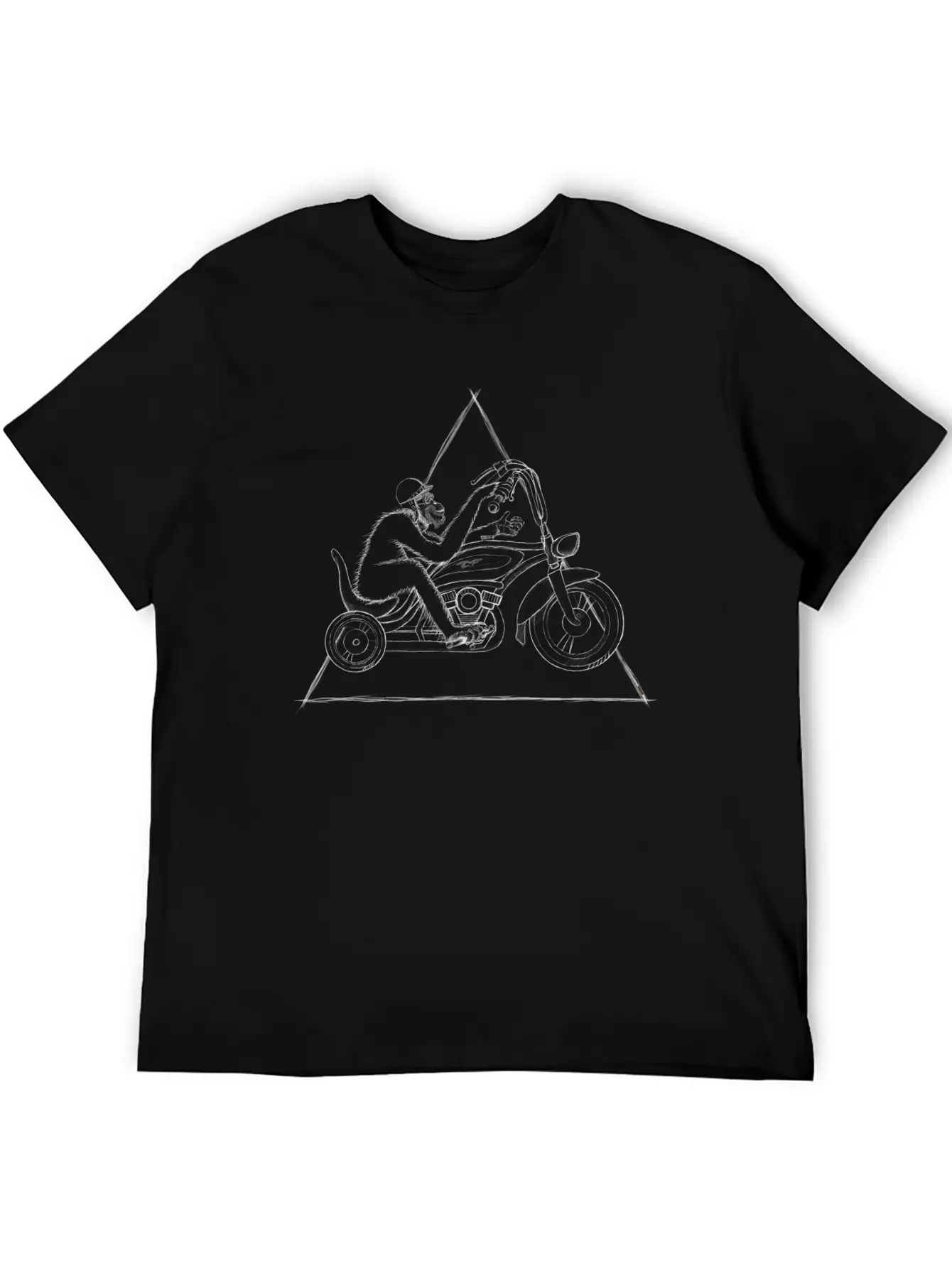 Trike Triangle Orangutan Ape Rocker - DIGITAL Unisex Casual T-Shirt – Clean Design For Daily Comfort