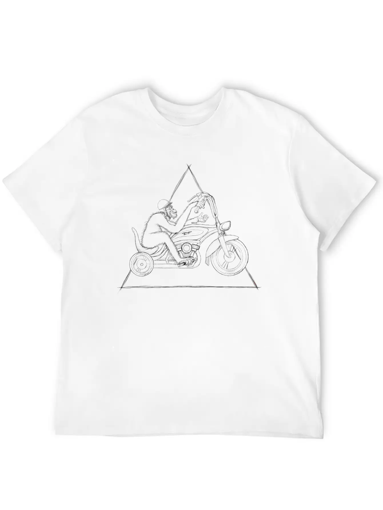 Trike Triangle Orangutan Ape Rocker - DIGITAL Unisex Casual T-Shirt – Clean Design For Daily Comfort