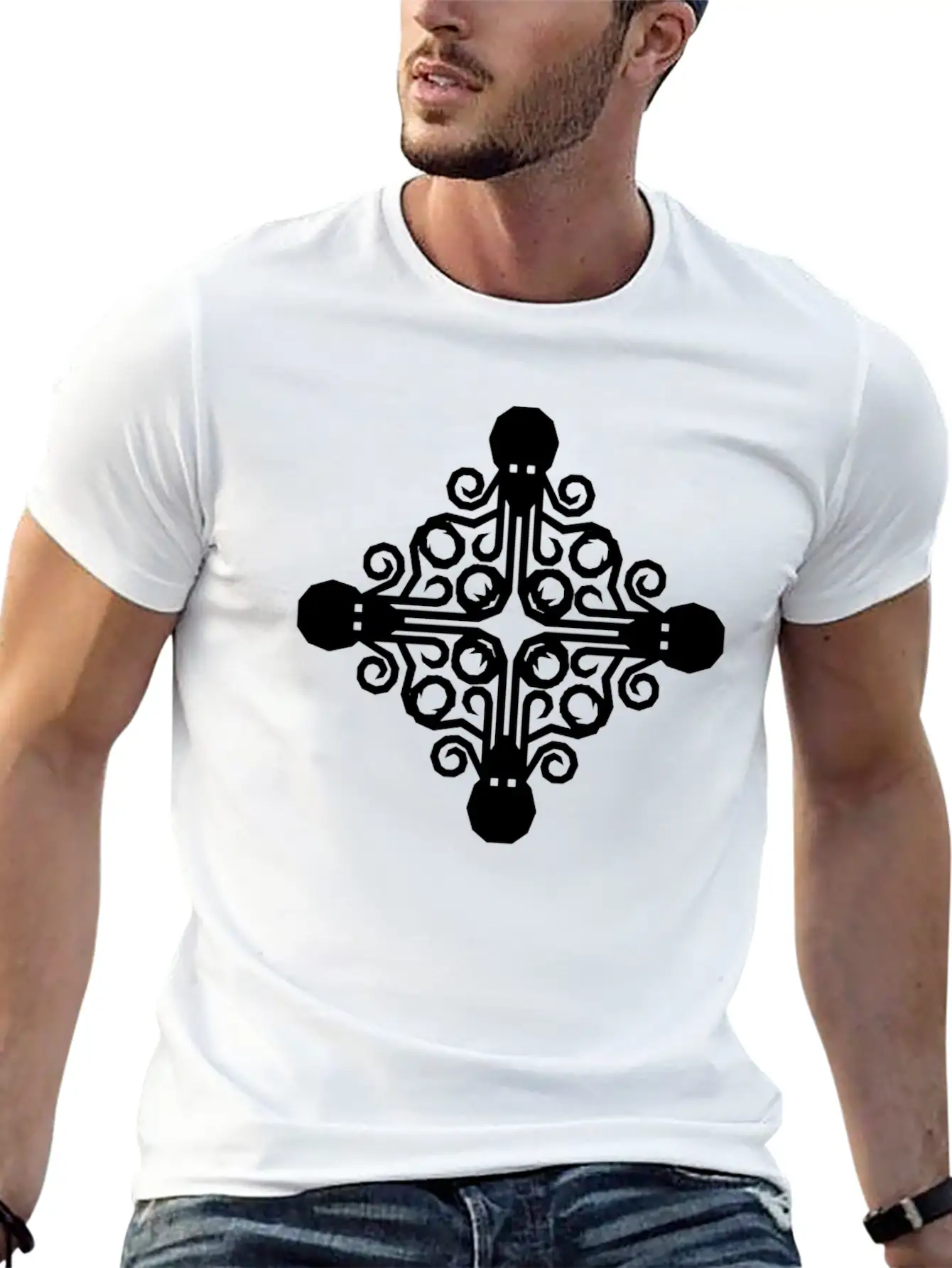Trippy Psychedelic Octopus Quadrant Classic Fit Graphic Tee For Daily Comfort – Unisex Cotton Shirt