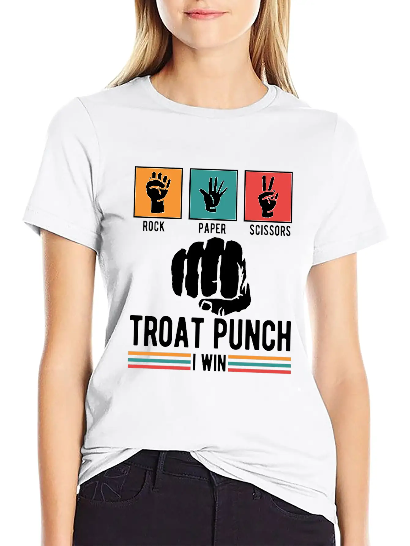 Troat Punch I Win Basic Graphic T-Shirt – Daily Comfort In Soft Cotton