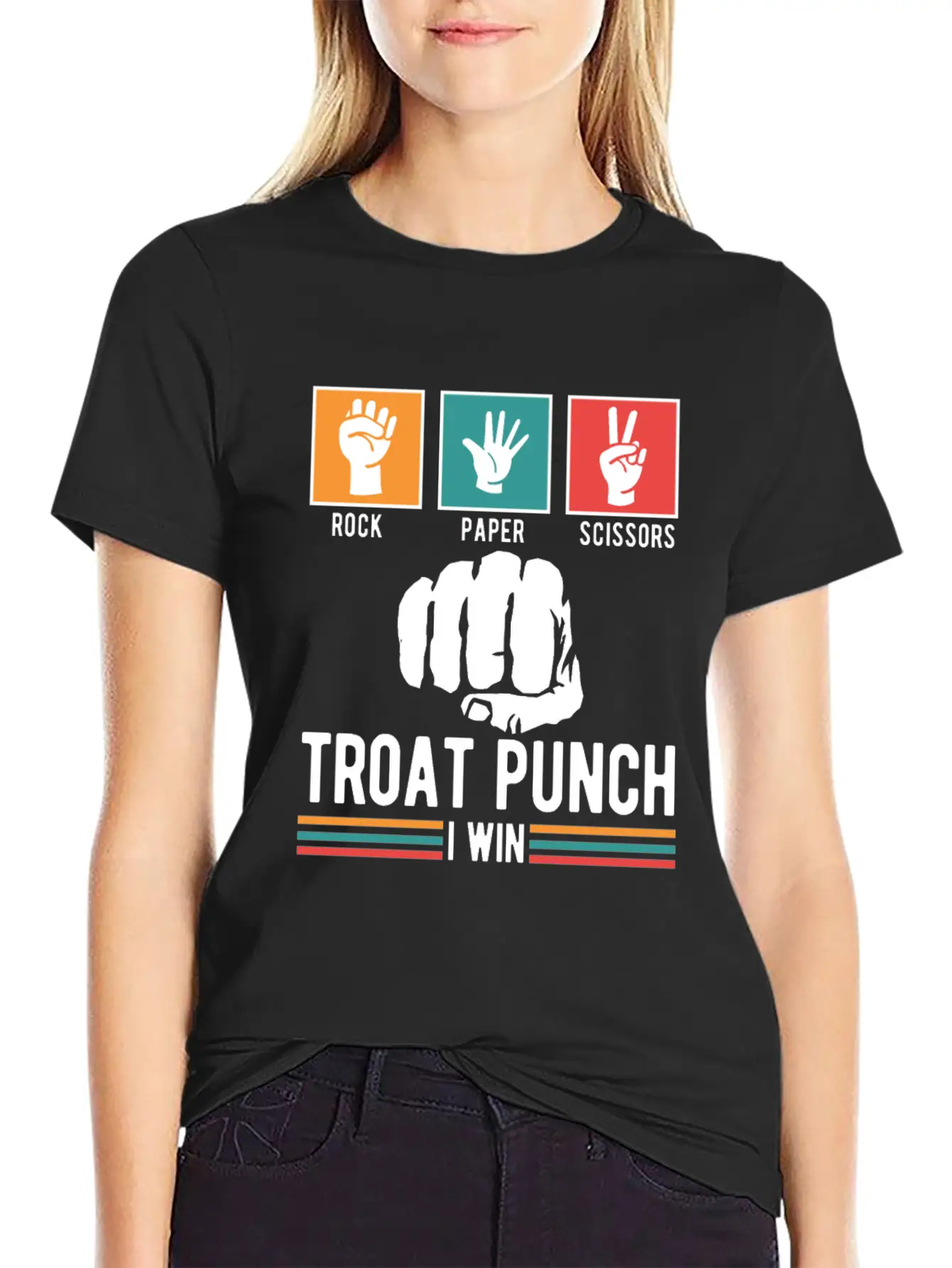 Troat Punch I Win Basic Graphic T-Shirt – Daily Comfort In Soft Cotton