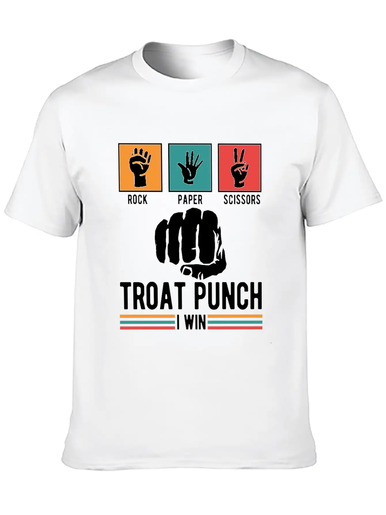 Troat Punch I Win Basic Graphic T-Shirt – Daily Comfort In Soft Cotton