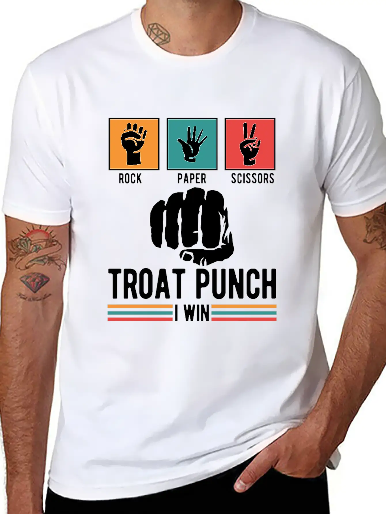 Troat Punch I Win Basic Graphic T-Shirt – Daily Comfort In Soft Cotton
