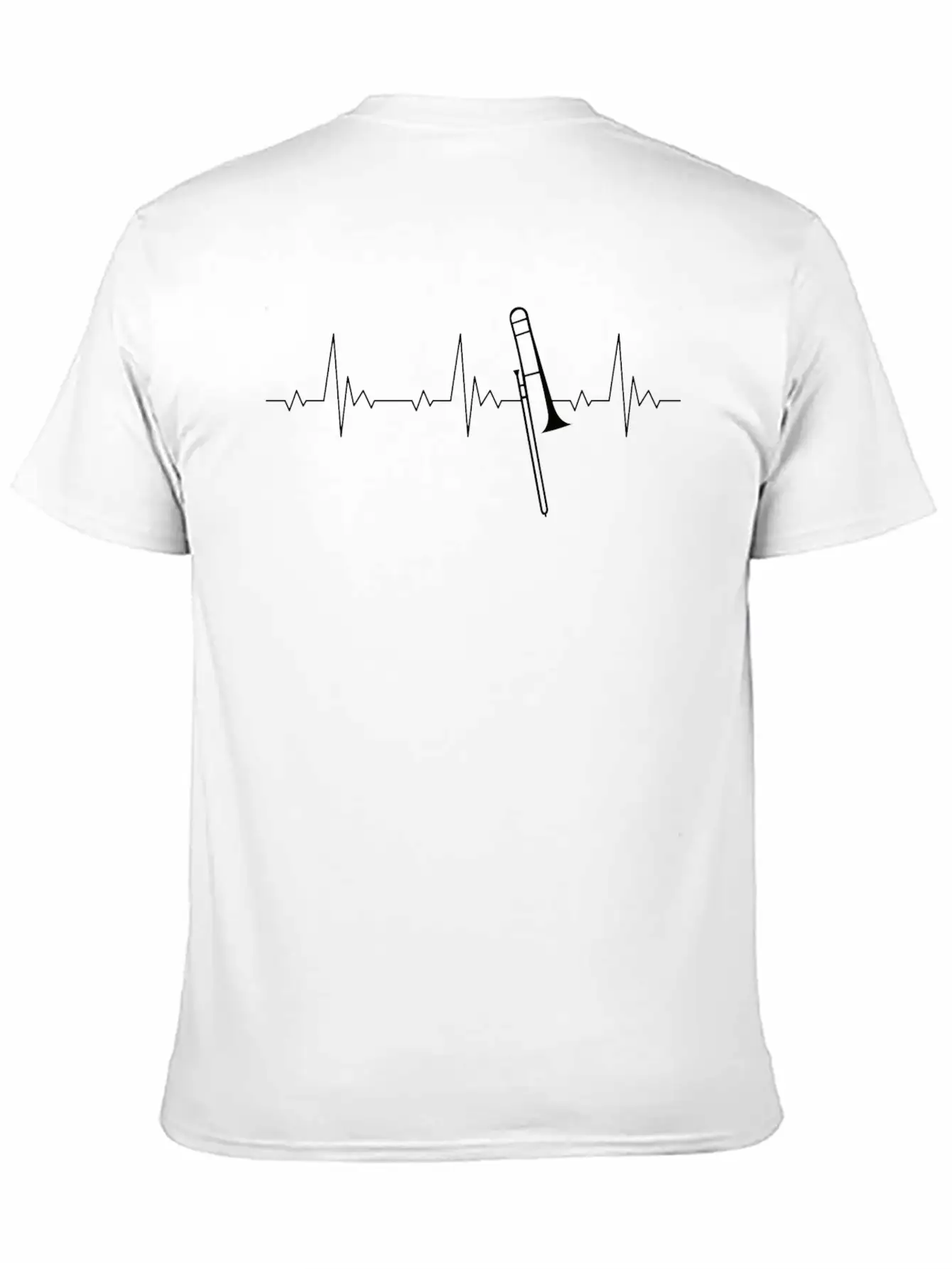 Trombone Heartbeat Frequency Pulse ECG Soft Cotton Short Sleeve Tee – Unisex Wardrobe Staple