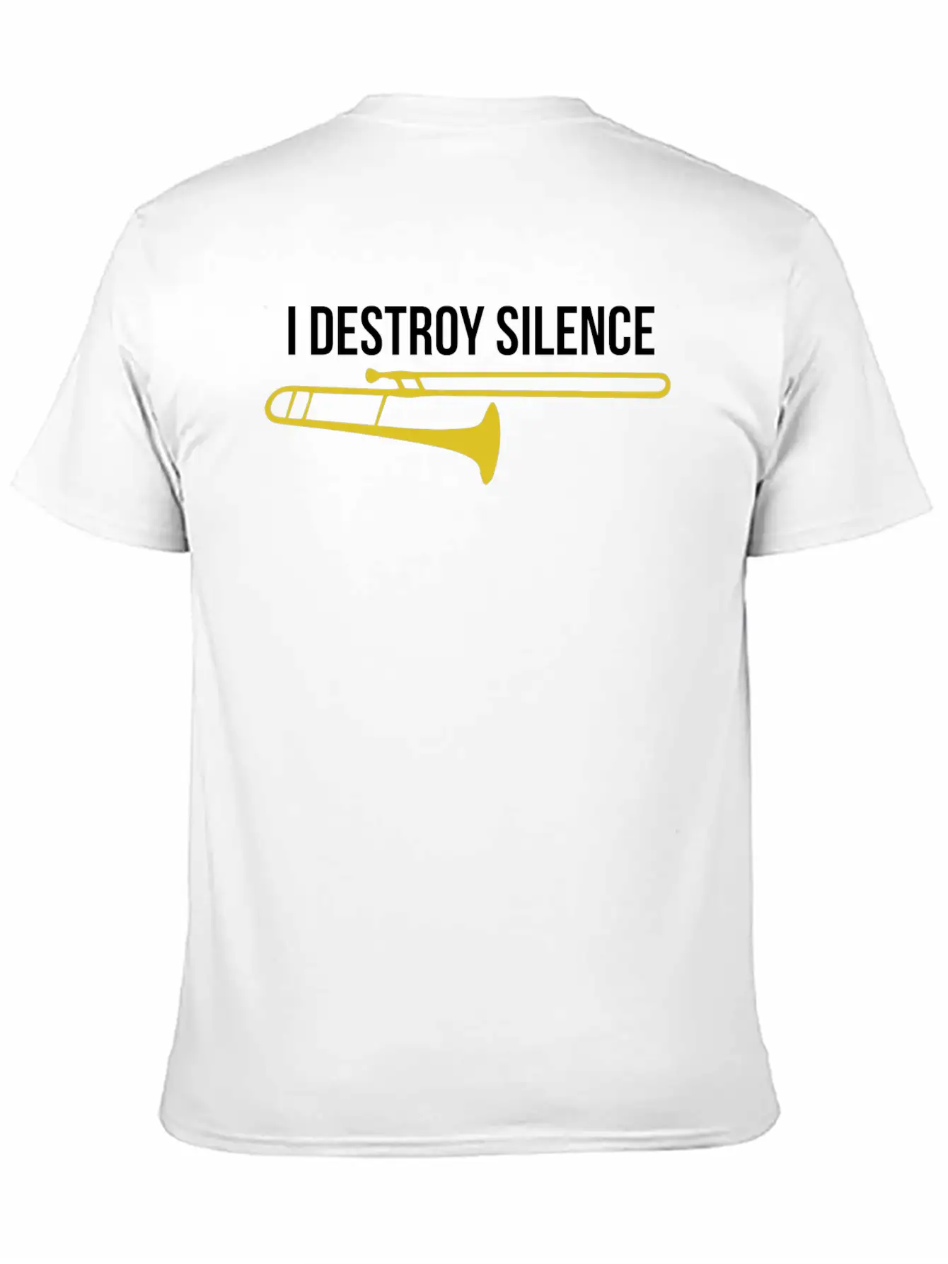 Trombone - I Destroy Silence Modern Fit Casual T-Shirt – Clean And Versatile Design