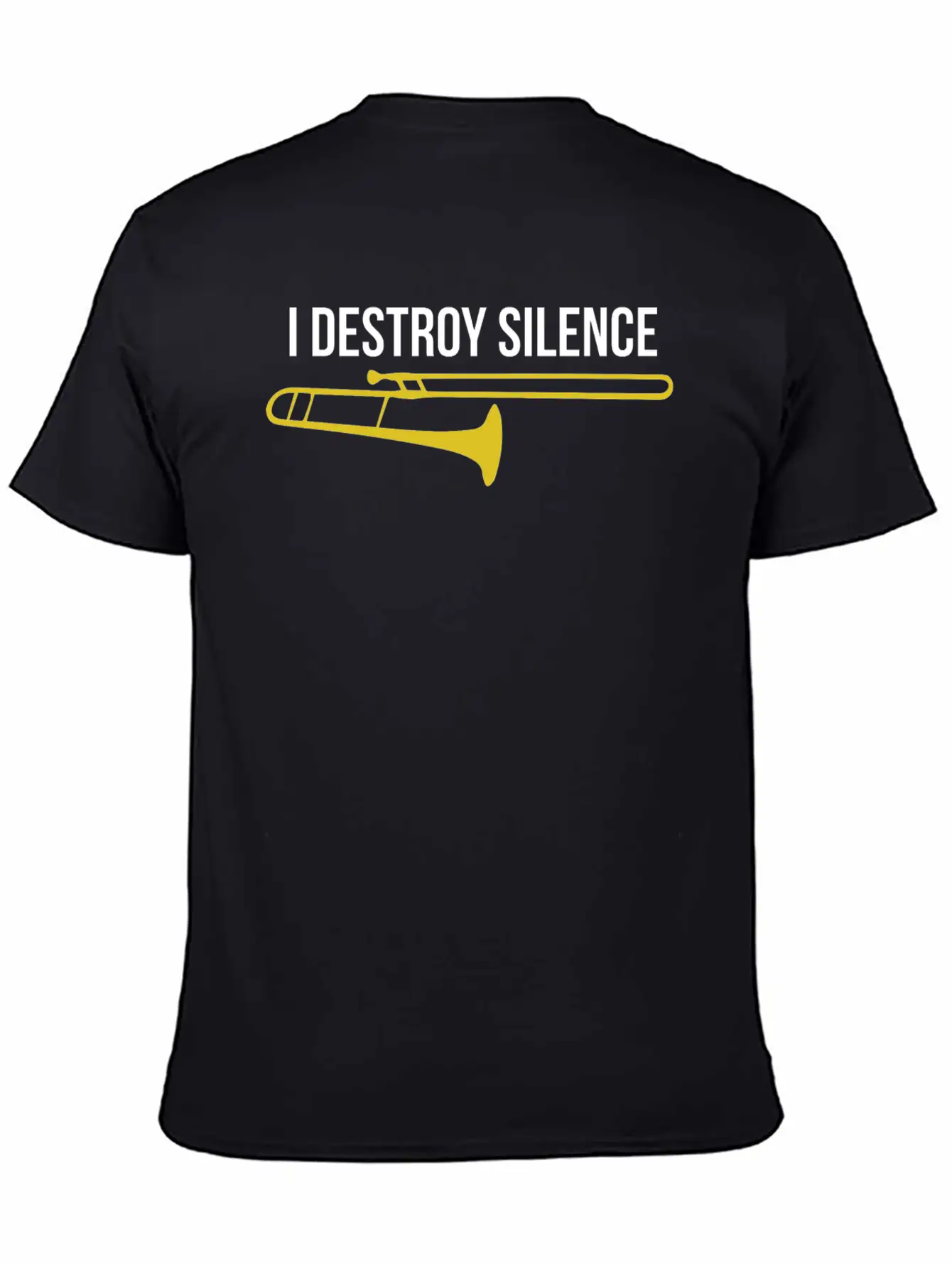 Trombone - I Destroy Silence Modern Fit Casual T-Shirt – Clean And Versatile Design