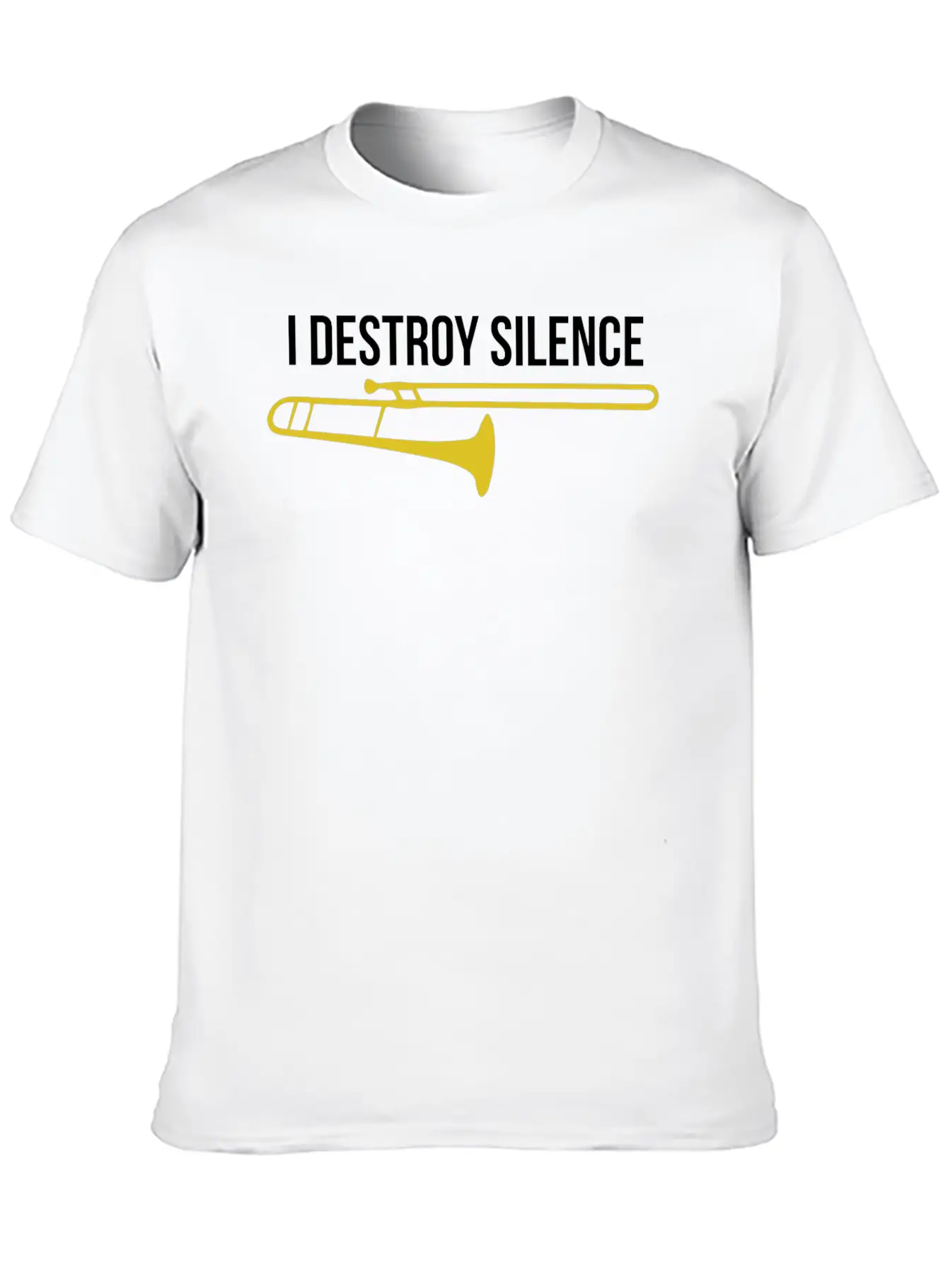 Trombone - I Destroy Silence Modern Fit Casual T-Shirt – Clean And Versatile Design