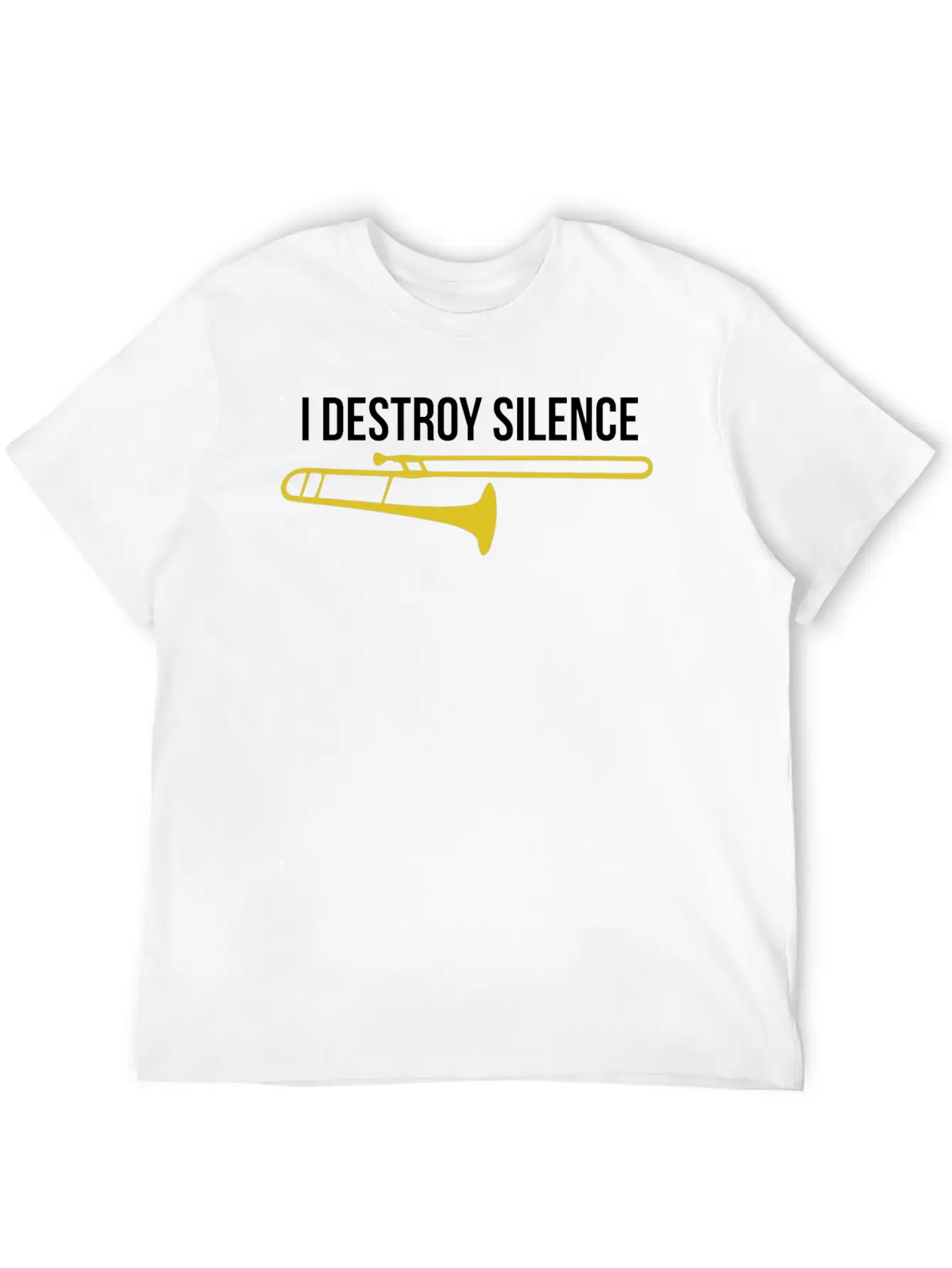 Trombone - I Destroy Silence Modern Fit Casual T-Shirt – Clean And Versatile Design