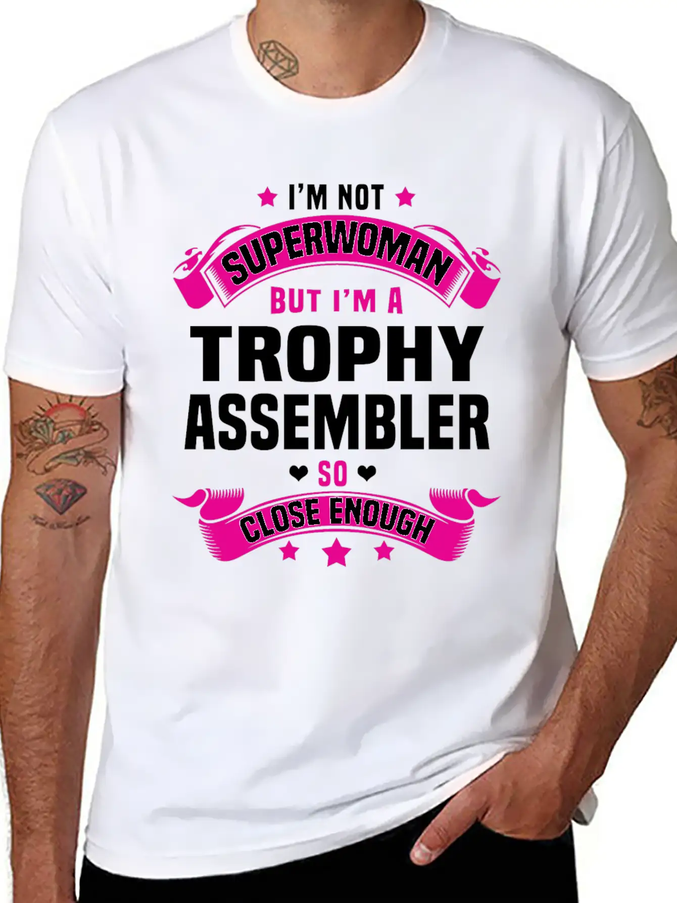 Trophy Assembler Lightweight Cotton T-Shirt – Daily Comfort Graphic Shirt