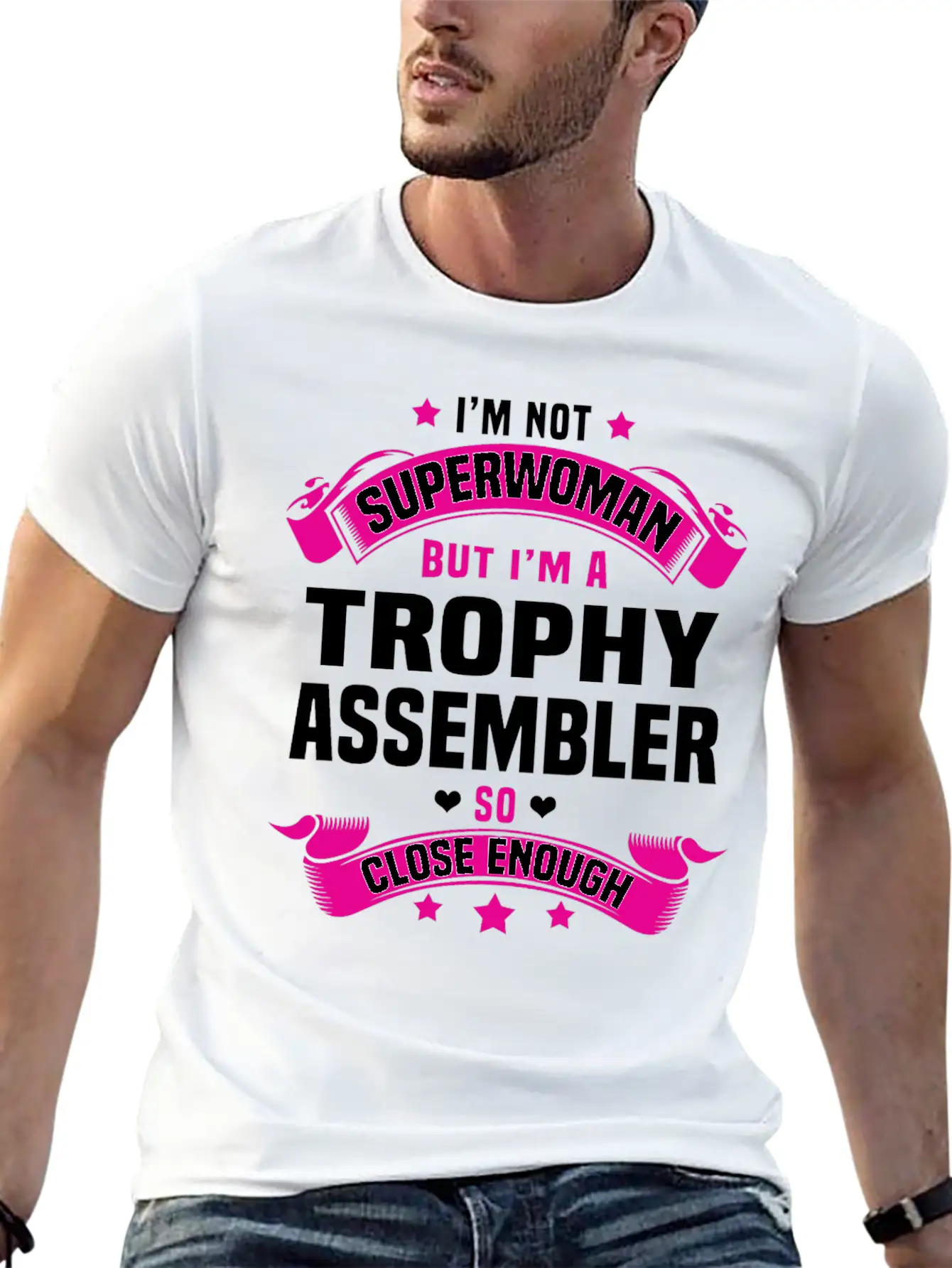 Trophy Assembler Lightweight Cotton T-Shirt – Daily Comfort Graphic Shirt
