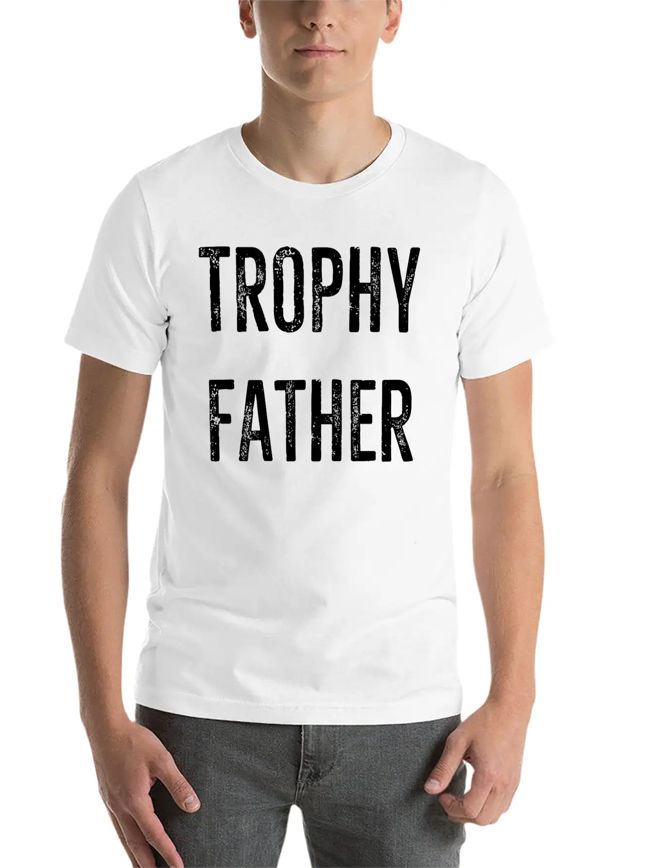 Trophy Father Essential Cotton Tee For Daily Outfits – Unisex Style