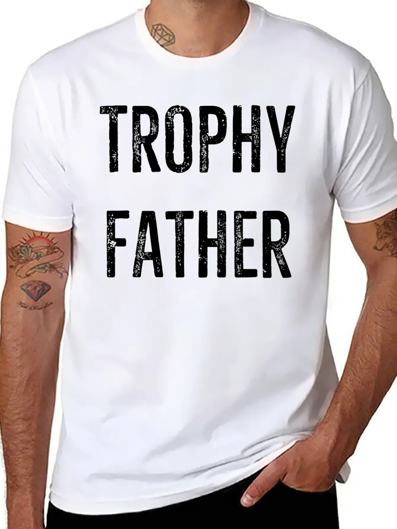 Trophy Father Essential Cotton Tee For Daily Outfits – Unisex Style