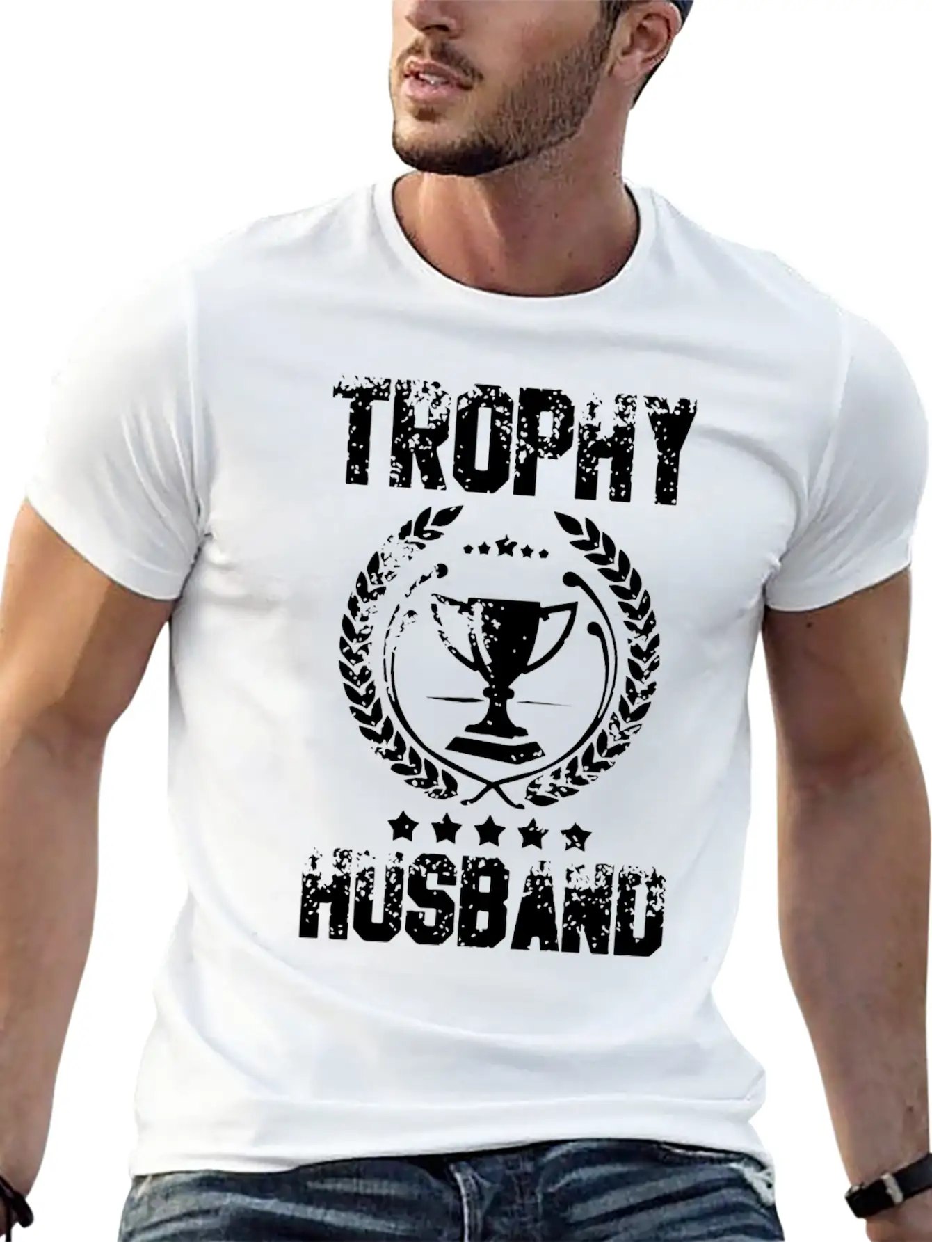 Trophy Husband T Shirts Modern Fit Casual T-Shirt – Clean And Versatile Design