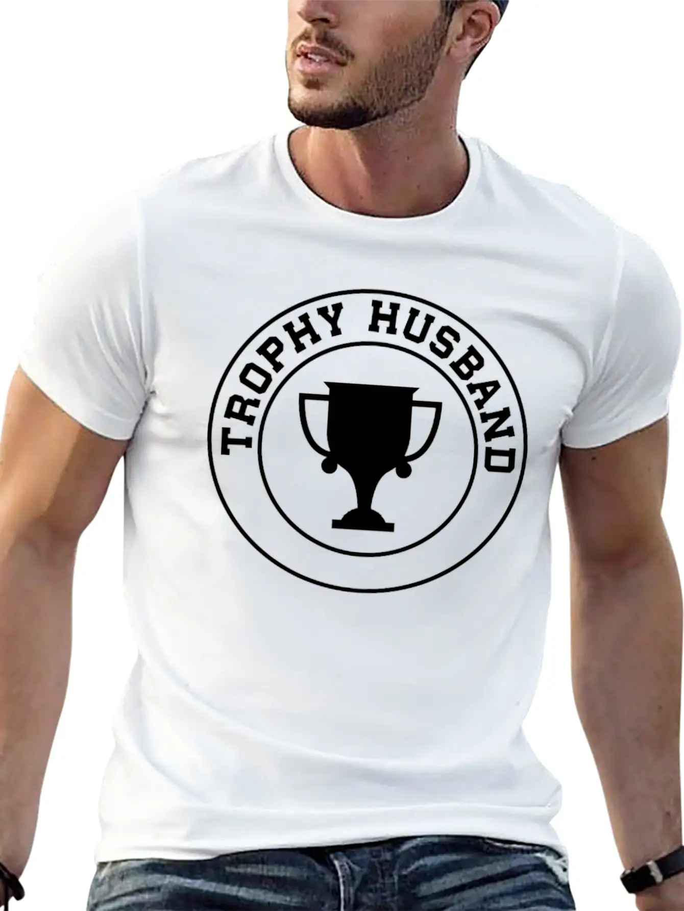 Trophy Husband Trophy Classic Fit Graphic Tee For Daily Comfort – Unisex Cotton Shirt