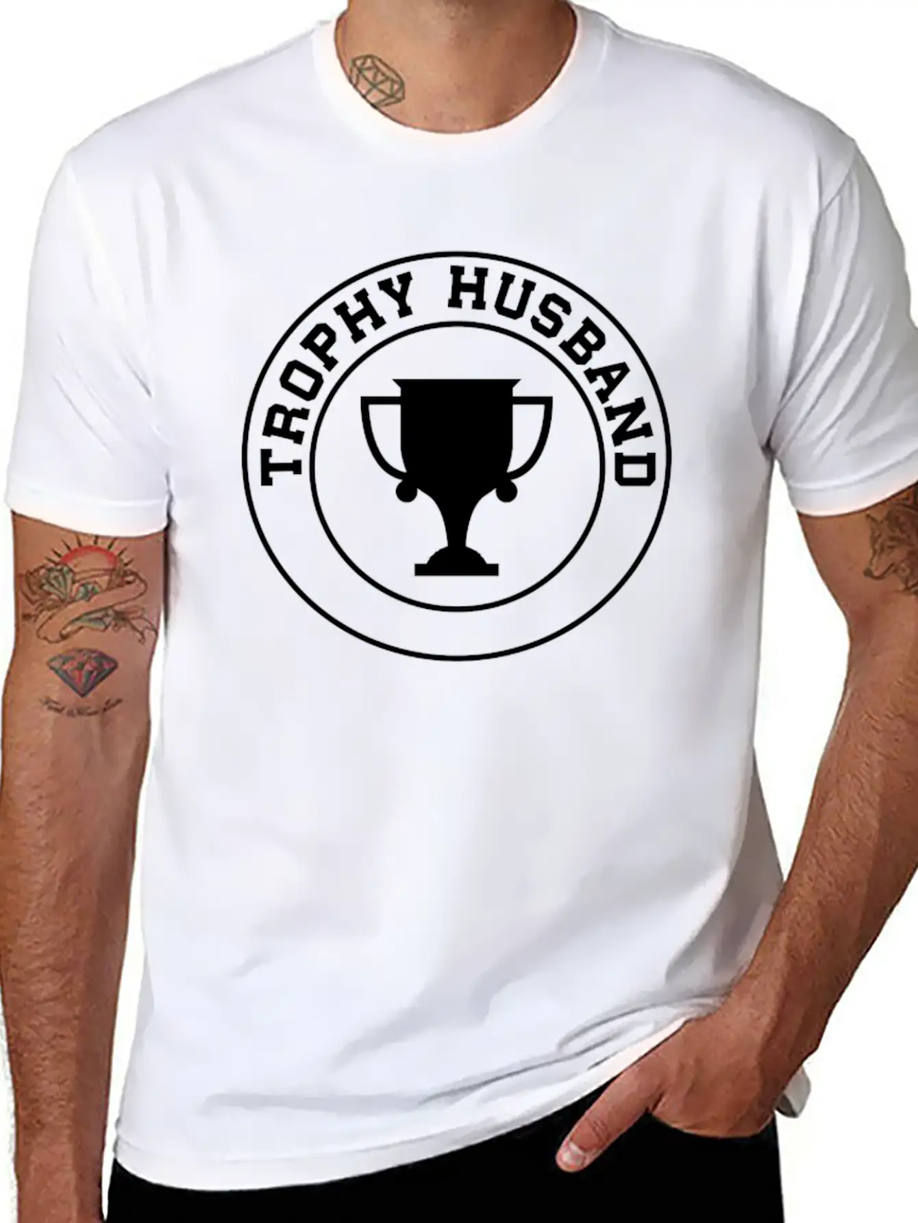 Trophy Husband Trophy Classic Fit Graphic Tee For Daily Comfort – Unisex Cotton Shirt